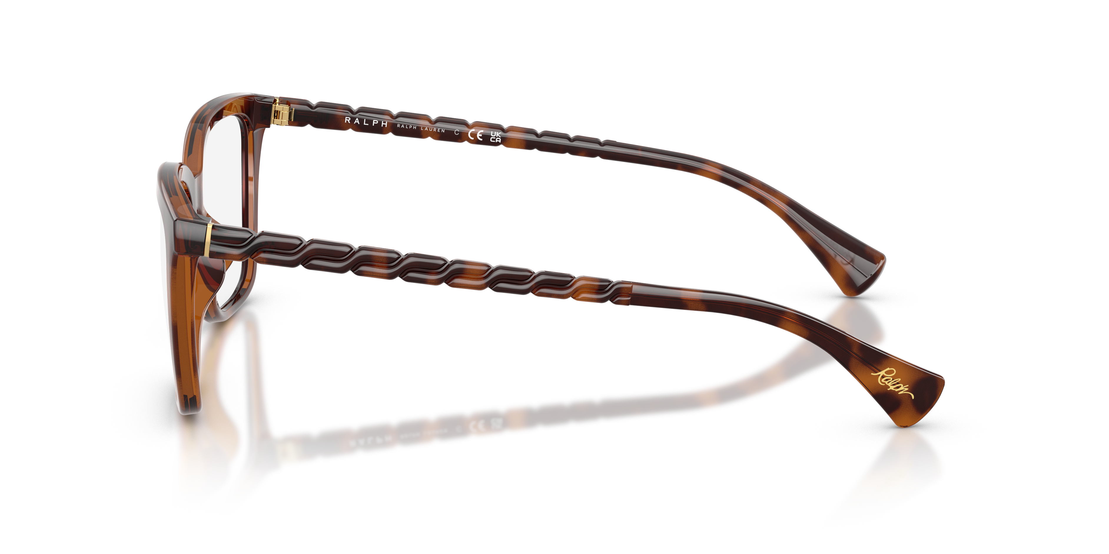 Ralph by Ralph Lauren RA7178U - Shiny Dark Havana, side view #Colour_Shiny Dark Havana