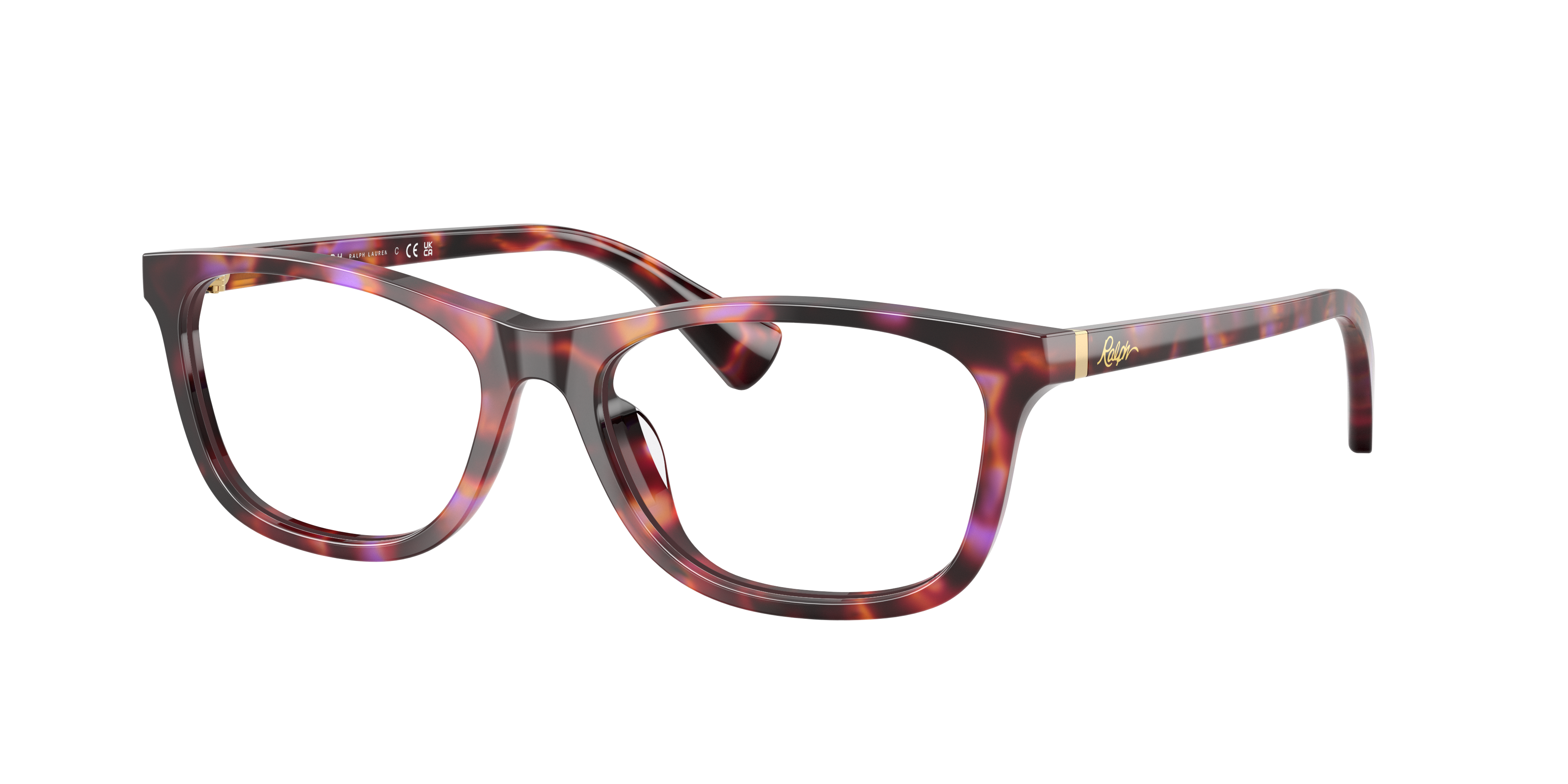 Ralph by Ralph Lauren RA7179U - Shiny Purple Havana, three-quarter view #Colour_Shiny Purple Havana