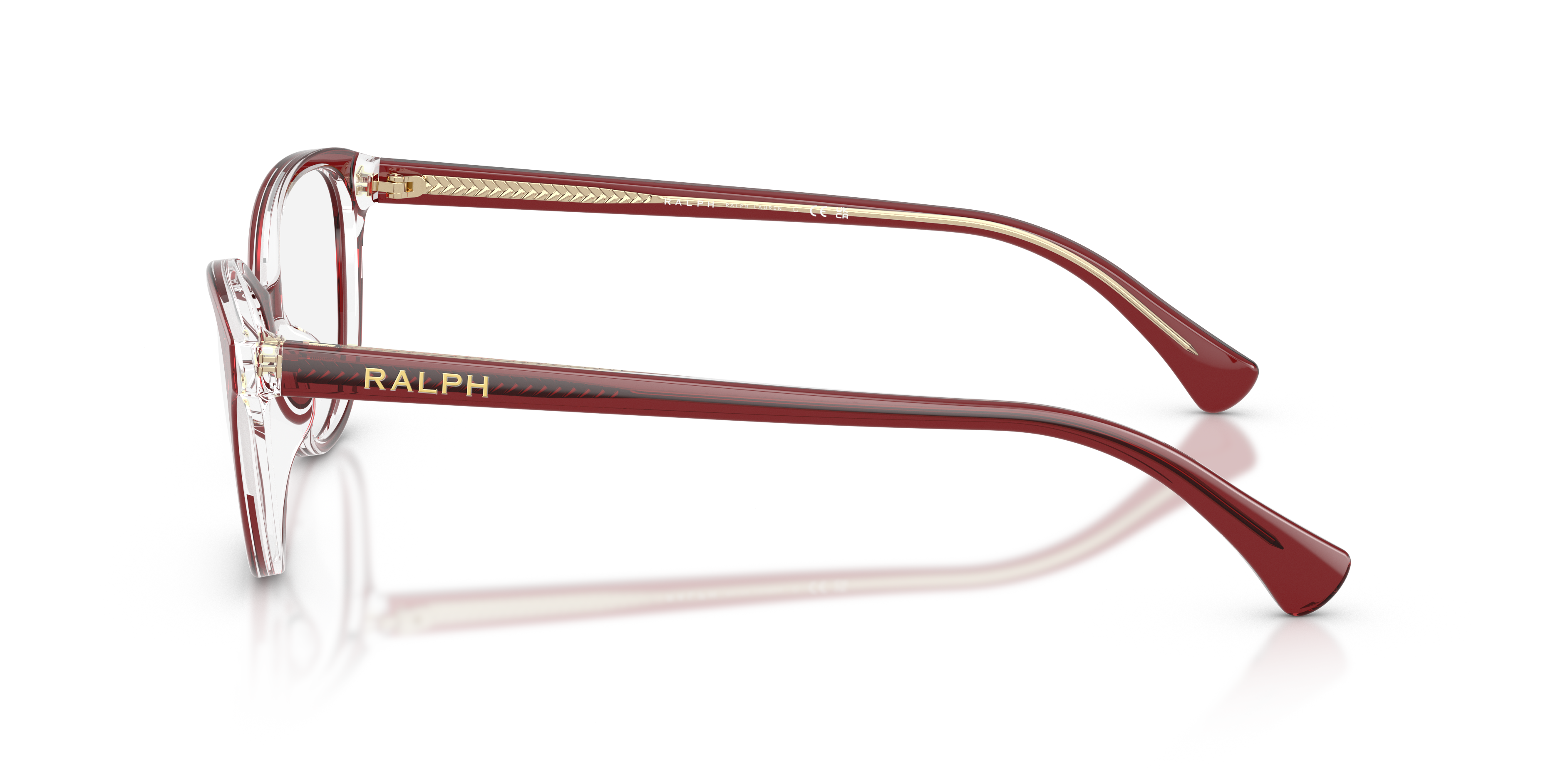 Ralph by Ralph Lauren RA7186U - Transparent Dark Burgundy, side view #Colour_Transparent Dark Burgundy