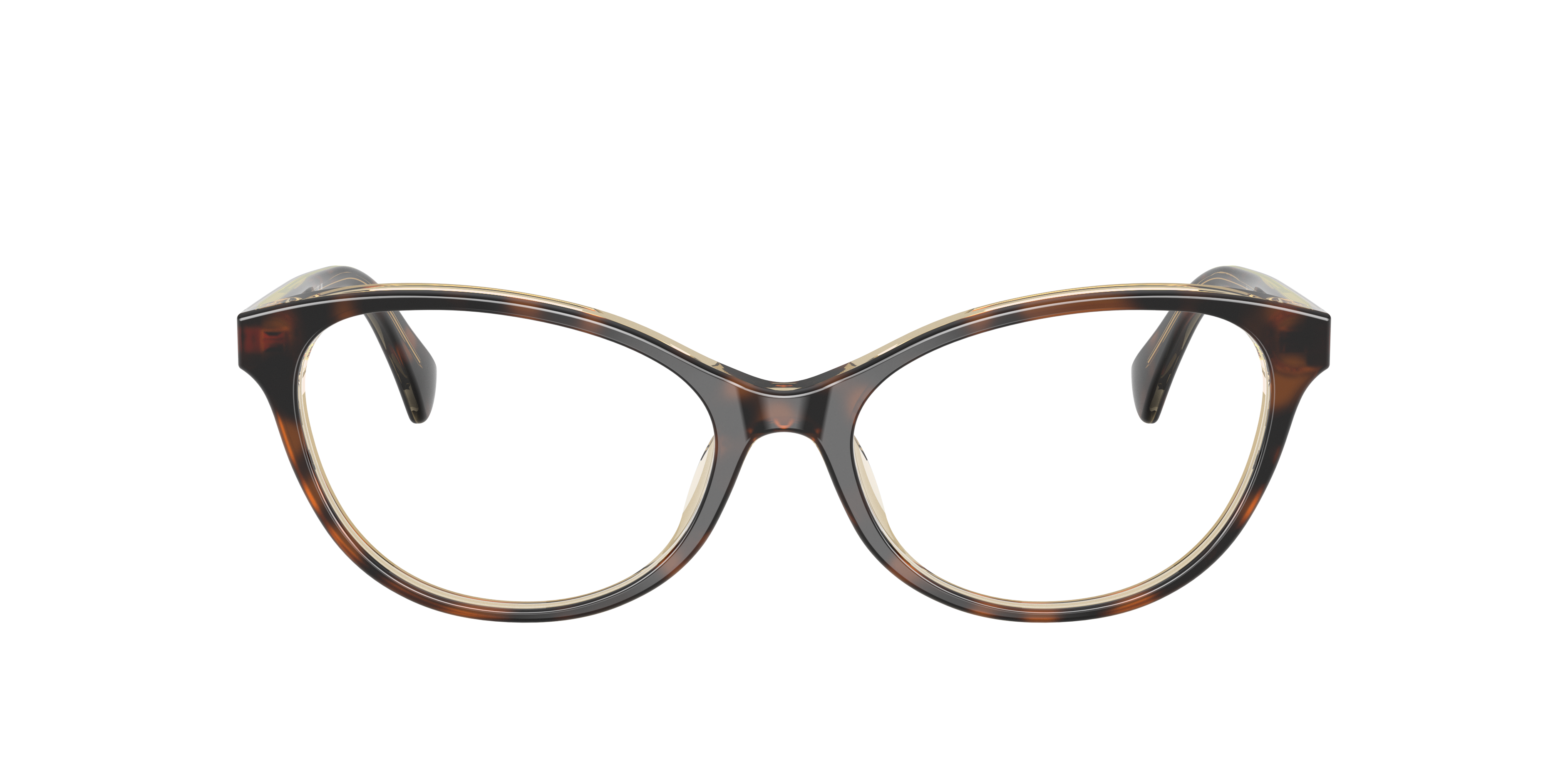 Ralph by Ralph Lauren RA7186U - Transparent Dark Tortoise, front view #Colour_Transparent Dark Tortoise