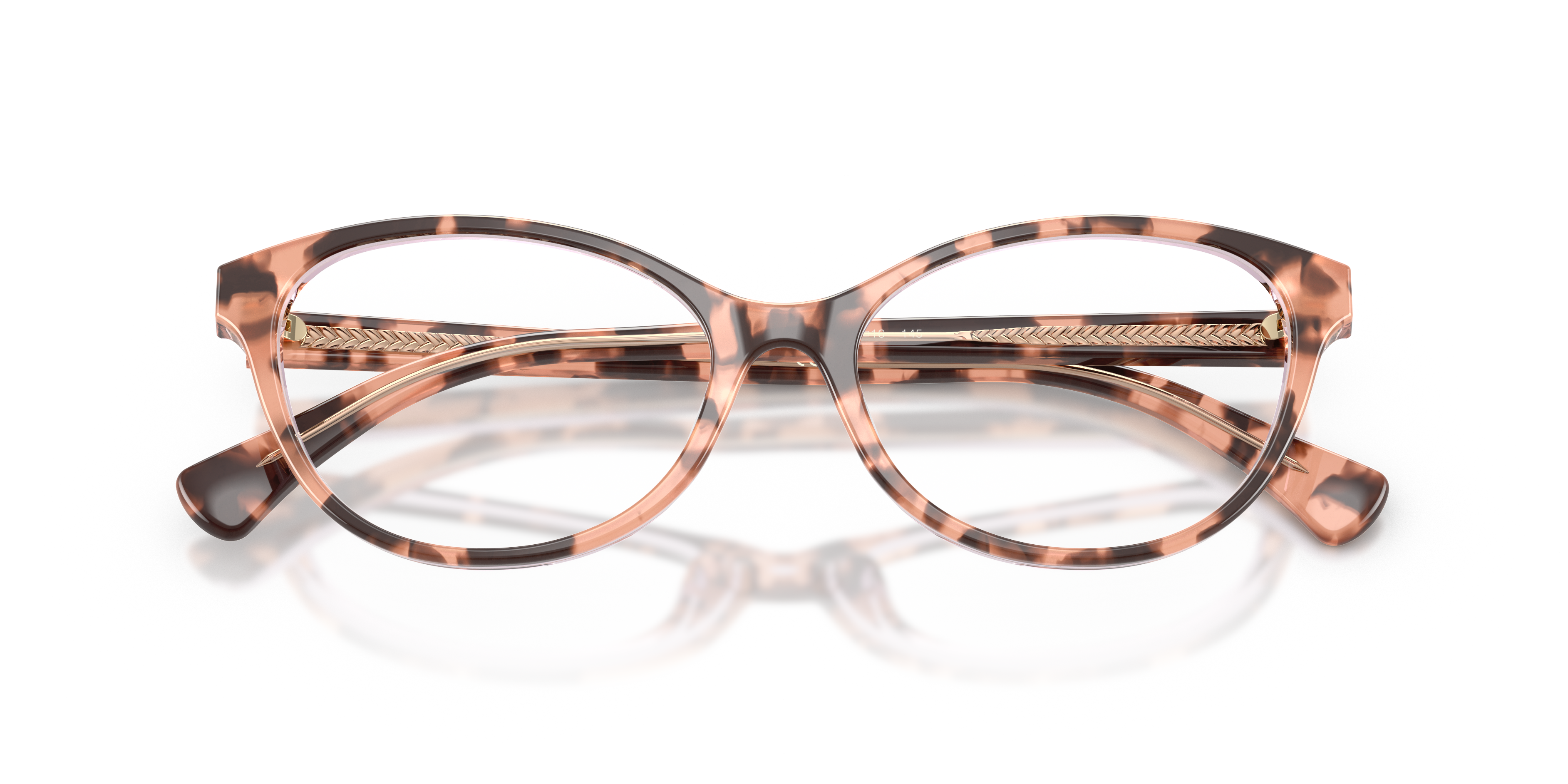 Ralph by Ralph Lauren RA7186U - Transparent Pink Havana, front detail view #Colour_Transparent Pink Havana