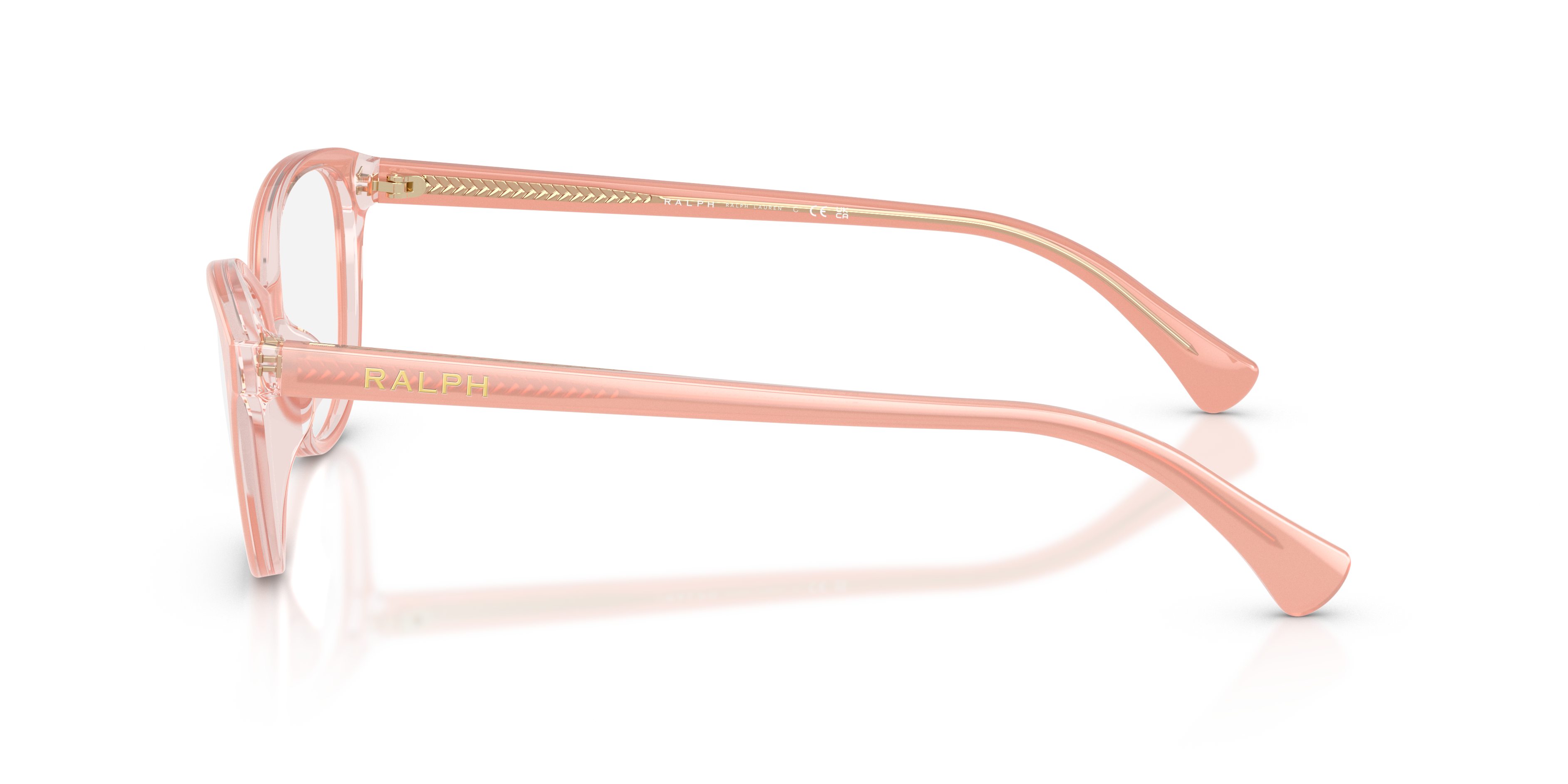 Ralph by Ralph Lauren RA7186U - Peach Transparent, side view #Colour_Peach Transparent
