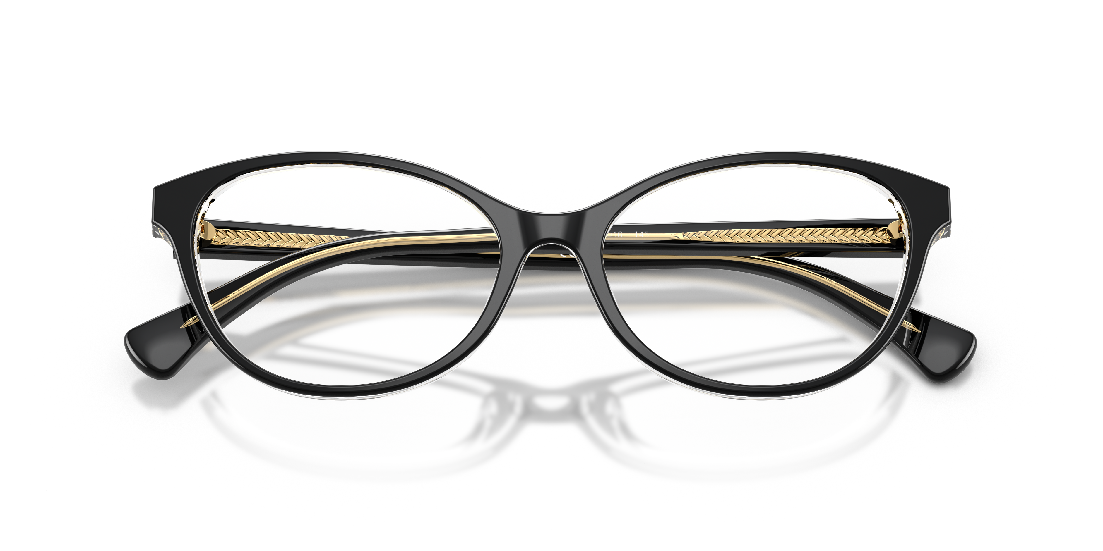 Ralph by Ralph Lauren RA7186U - Black On Transparent, front detail view #Colour_Black On Transparent