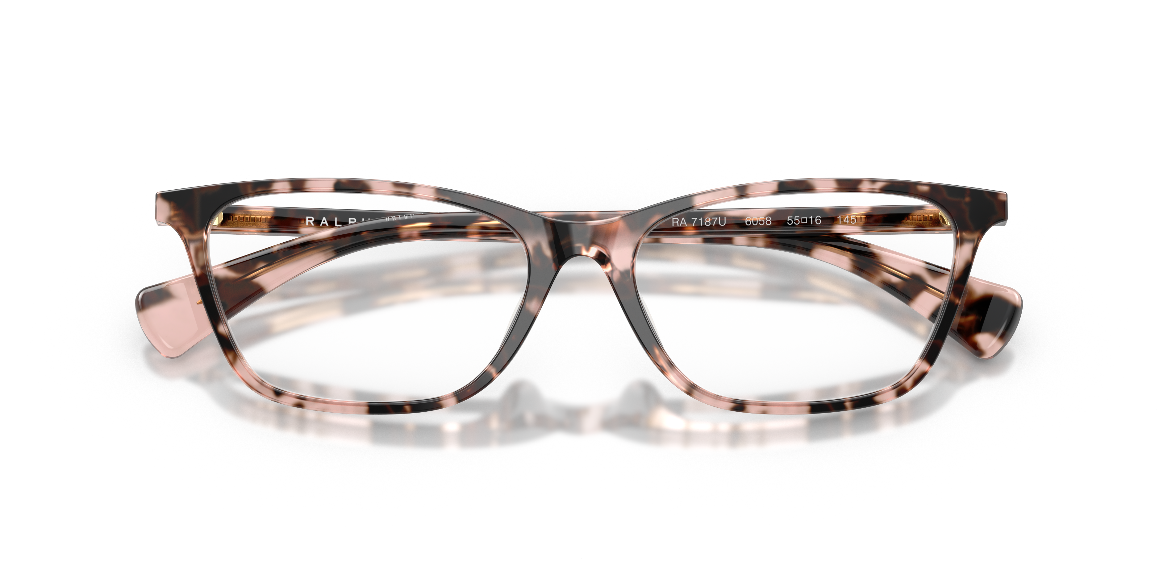 Ralph by Ralph Lauren RA7187U - Shiny Pink Havana, front detail view #Colour_Shiny Pink Havana
