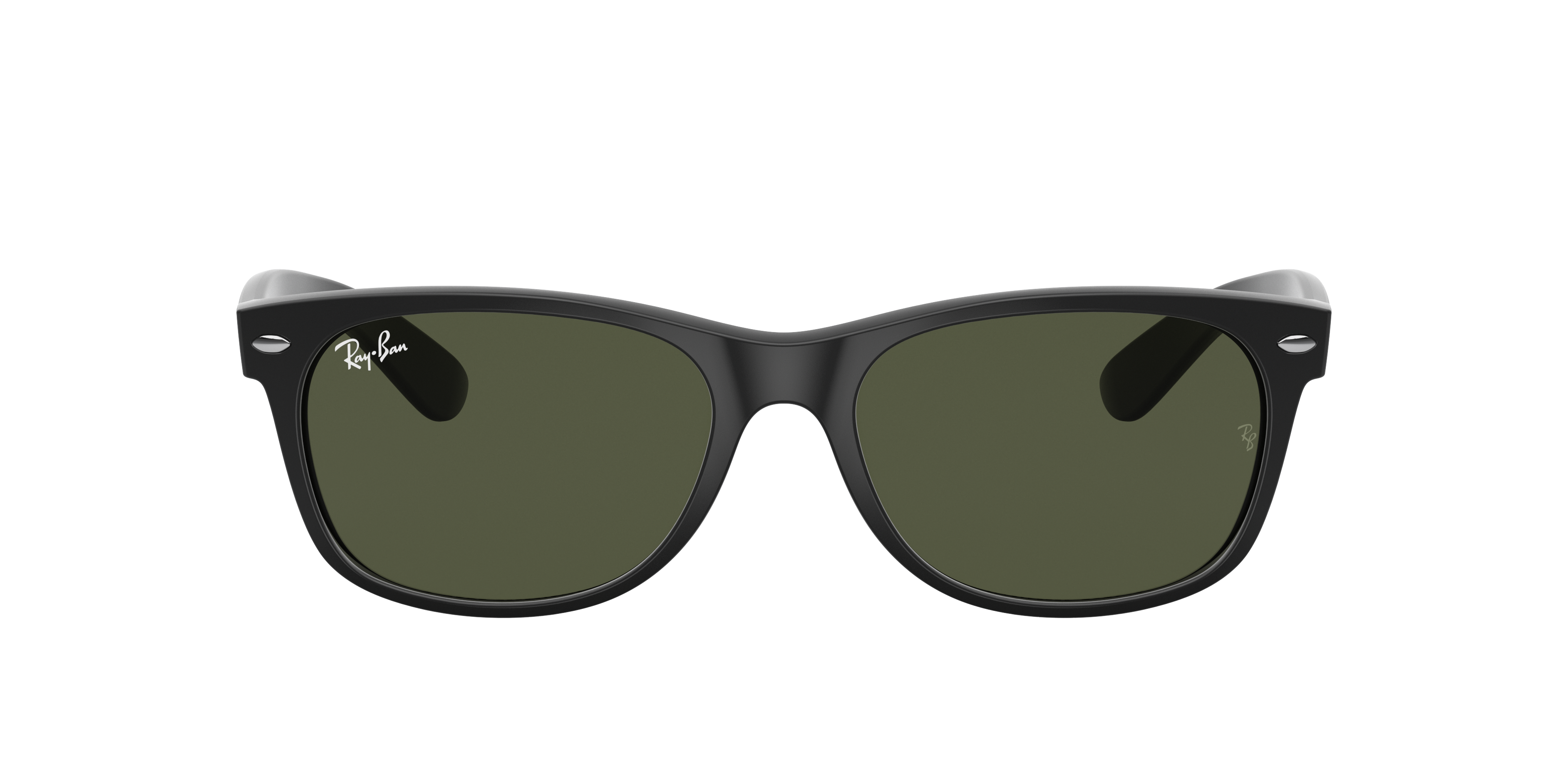 Ray-Ban New Wayfarer RB2132 in Rubber Black, front view #Colour_Rubber Black
