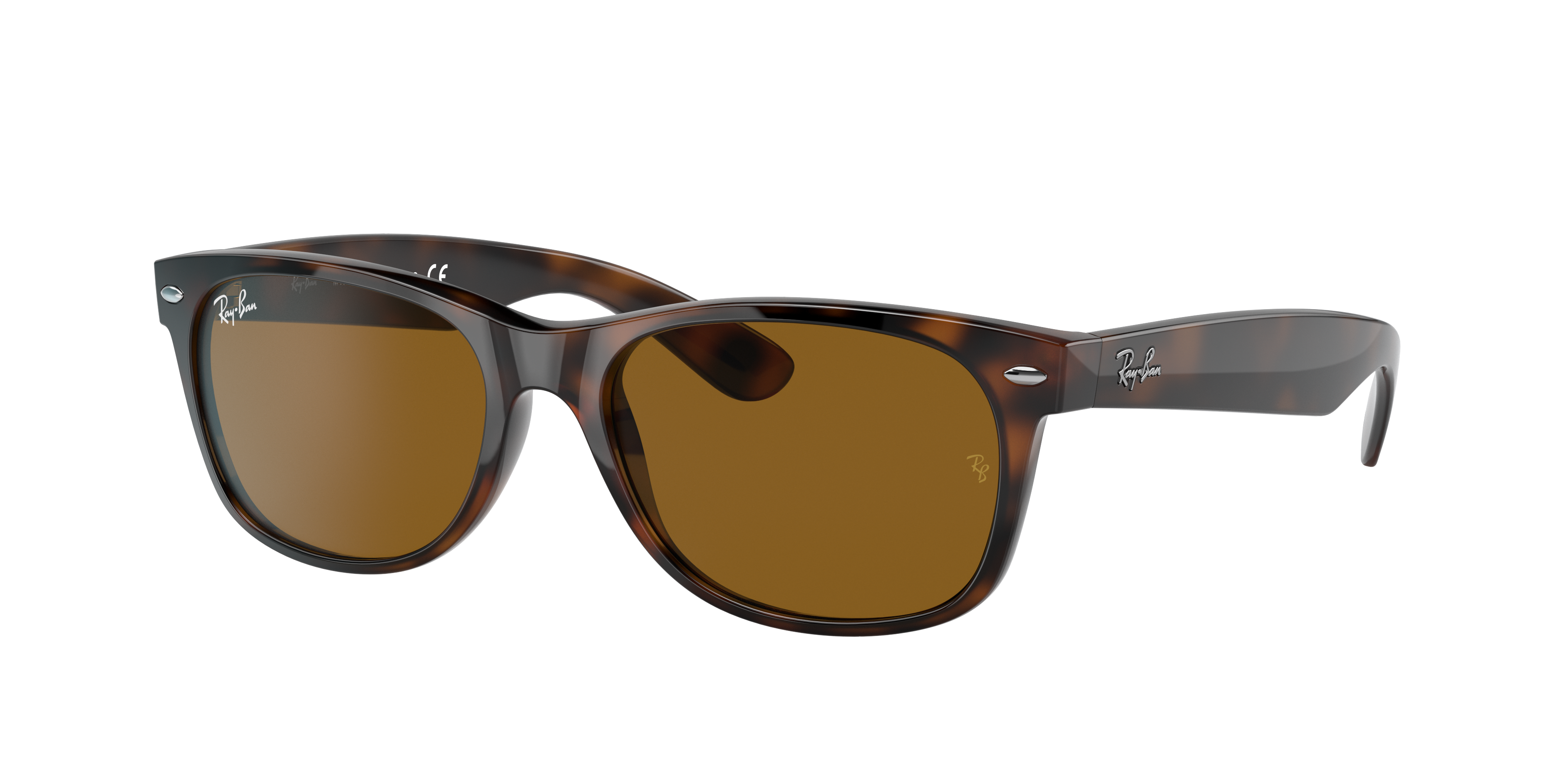Ray-Ban New Wayfarer RB2132 in Light Havana, three-quarter view #Colour_Light Havana