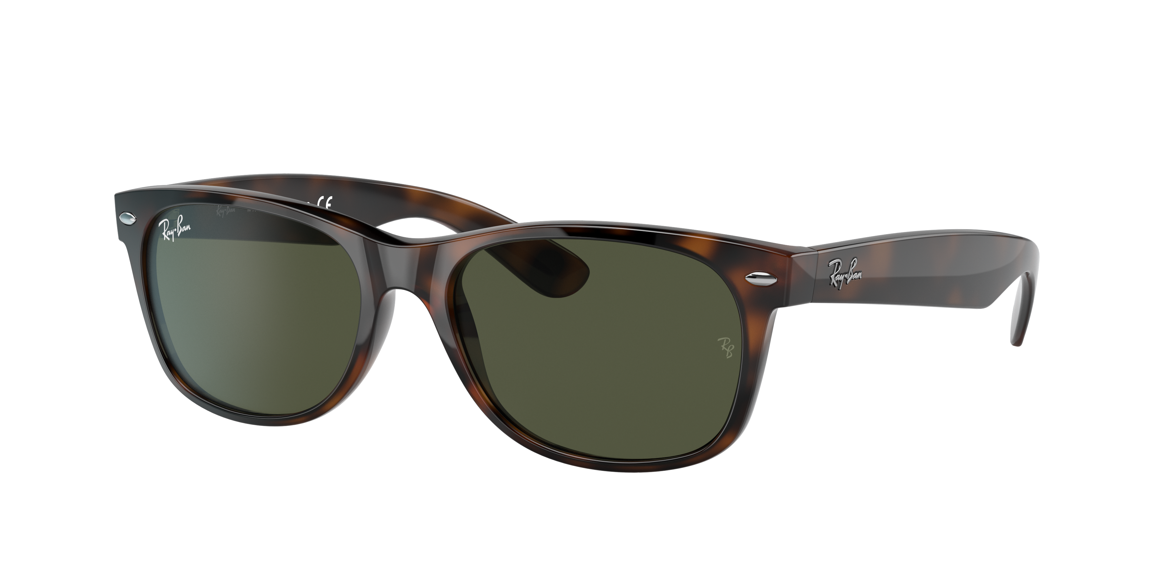 Ray-Ban New Wayfarer RB2132 in Tortoise (902), three-quarter view #Colour_Tortoise (902)