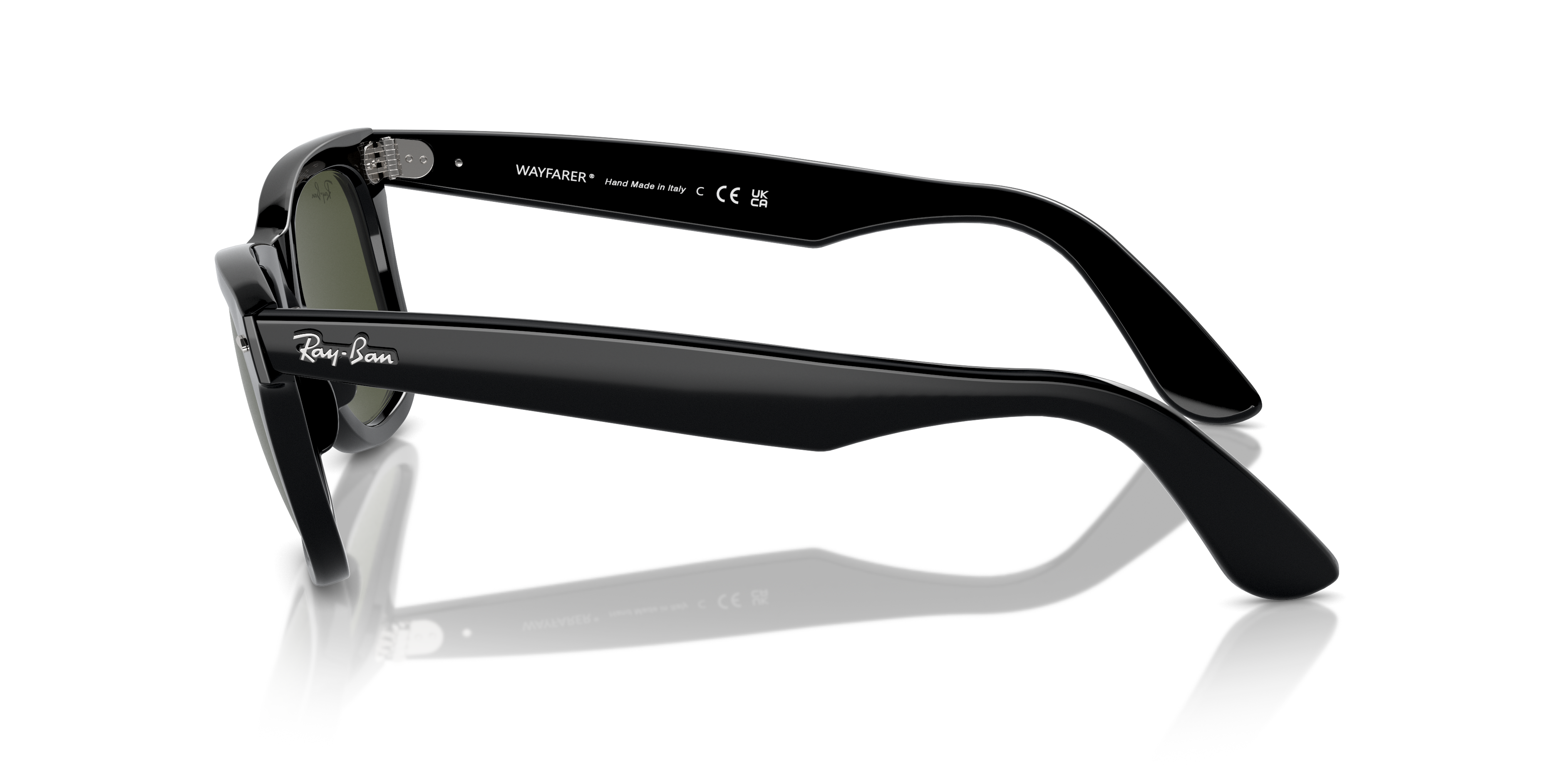 Ray-Ban Wayfarer RB2140 in Black, side view #Colour_Black