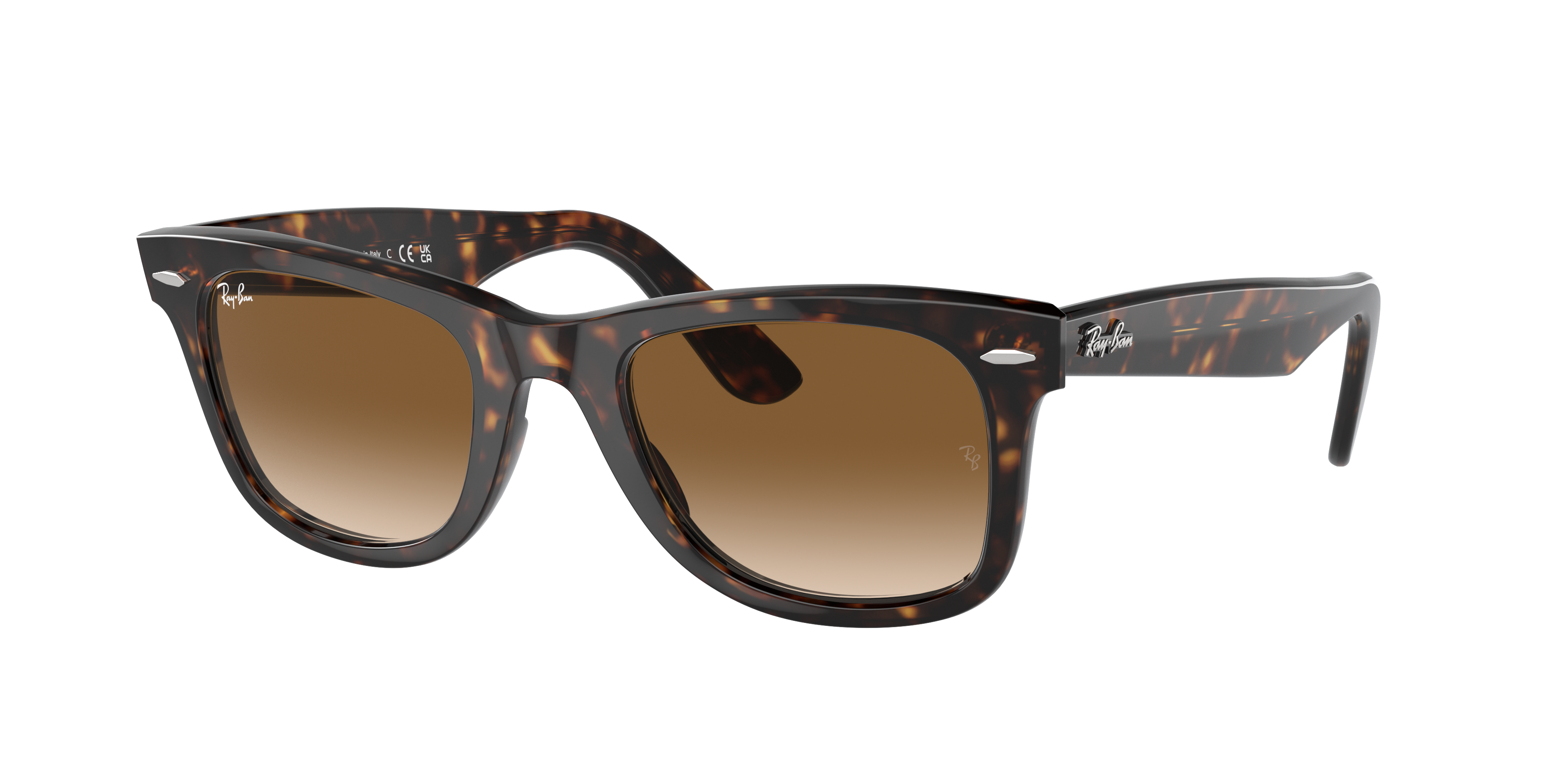 Ray-Ban Wayfarer RB2140 in Tortoise, three-quarter view #Colour_Tortoise