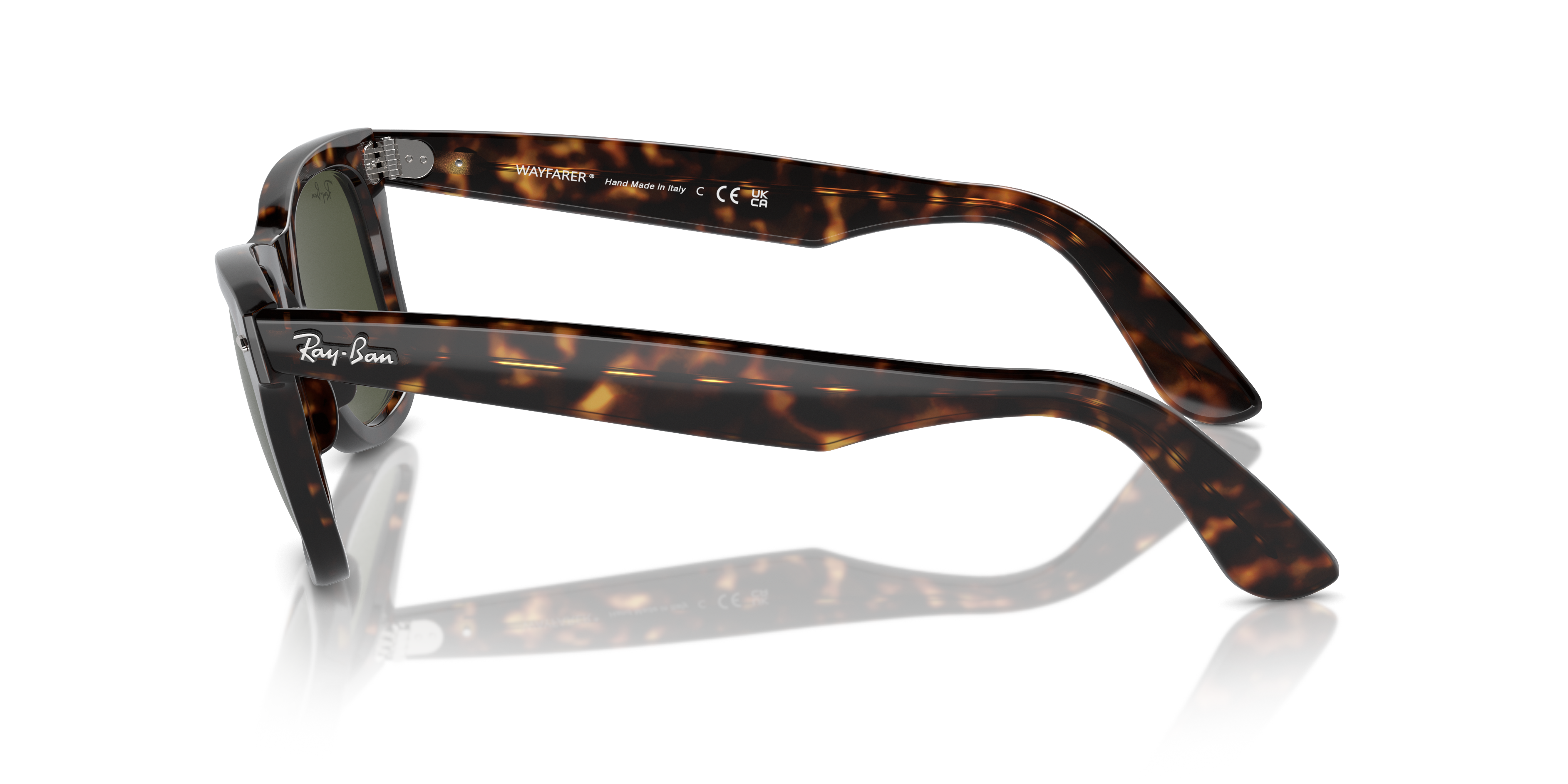 Ray-Ban Wayfarer RB2140 in Tortoise, side view #Colour_Tortoise