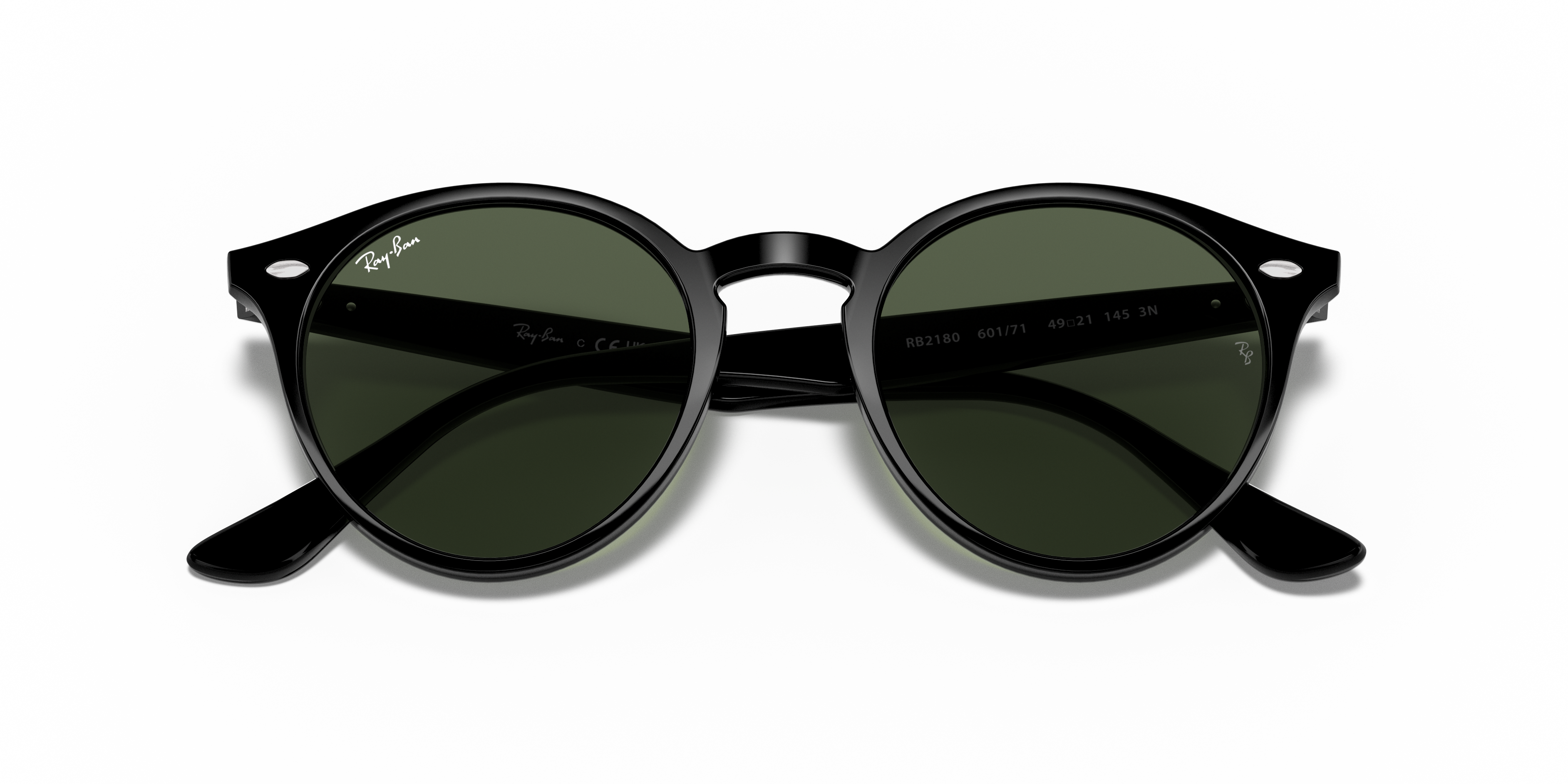 Ray-Ban RB2180 in Black, front detail view #Colour_Black