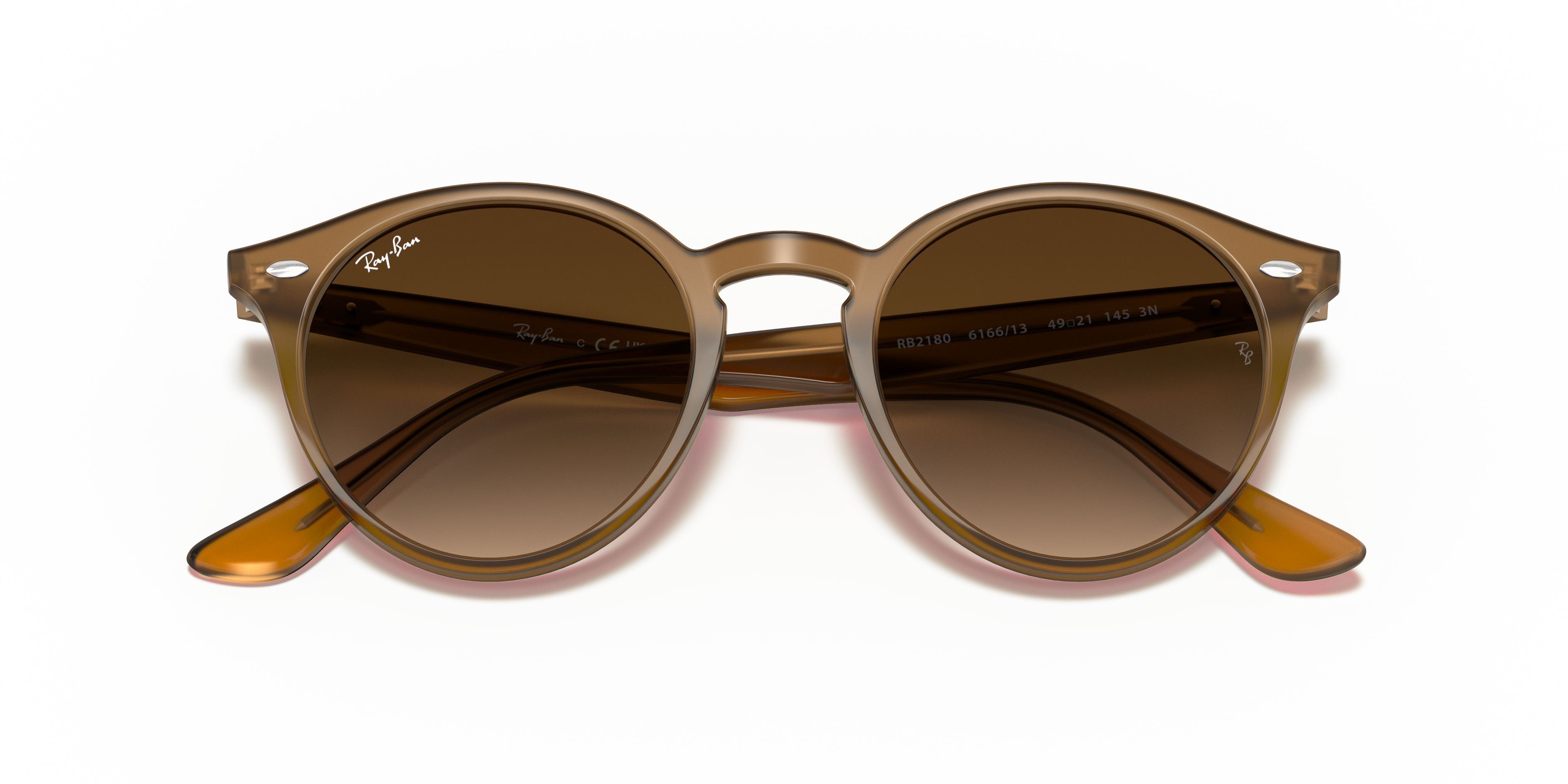 Ray-Ban RB2180 in Light Brown, front detail view #Colour_Light Brown