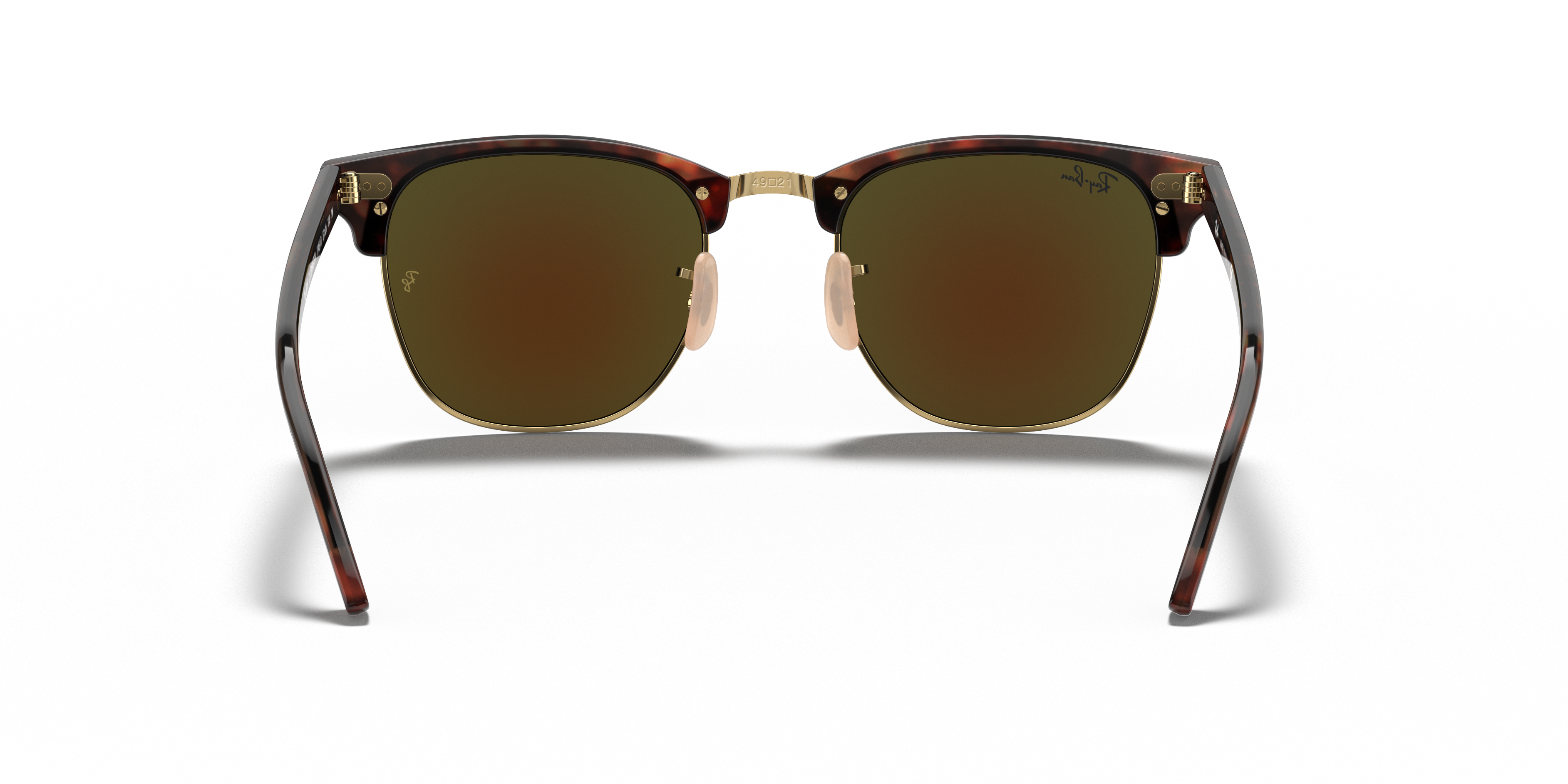 Ray-Ban Clubmaster RB3016 in Havana On Gold, back view #Colour_Havana On Gold