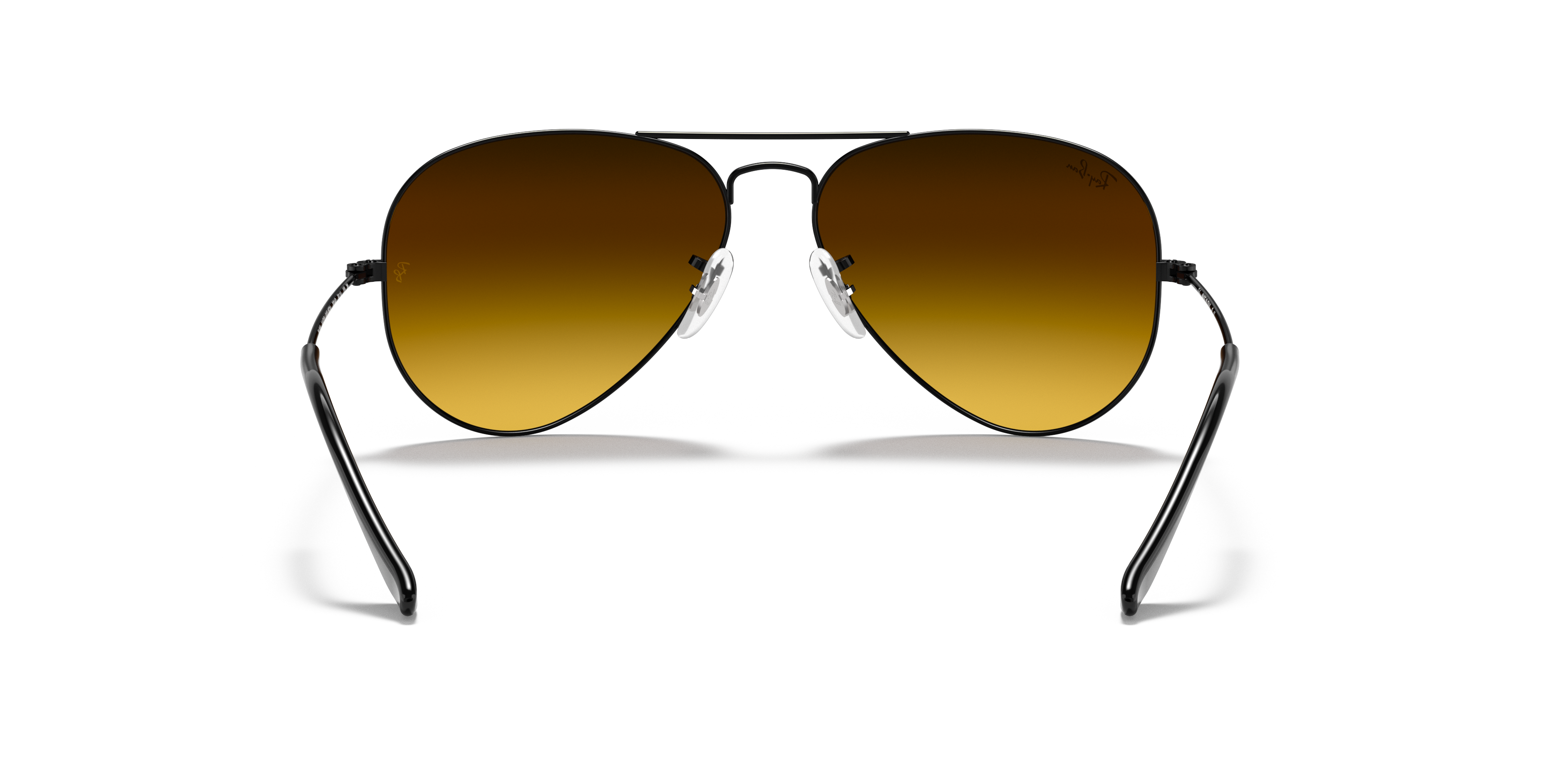 Ray-Ban Aviator RB3025 in Black (002), back view #Colour_Black (002)