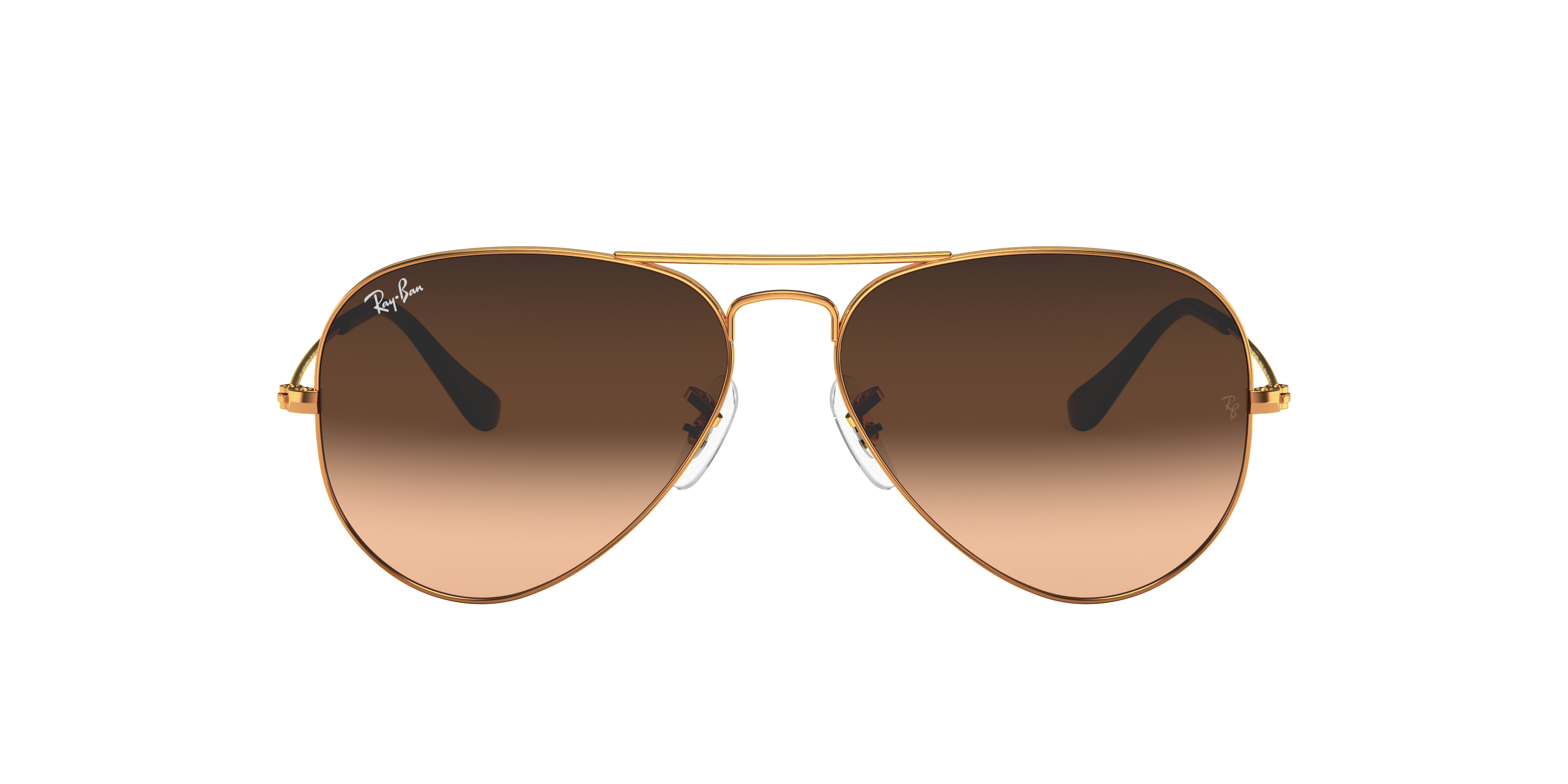 Ray-Ban Aviator RB3025 in Light Brown, front view #Colour_Light Brown
