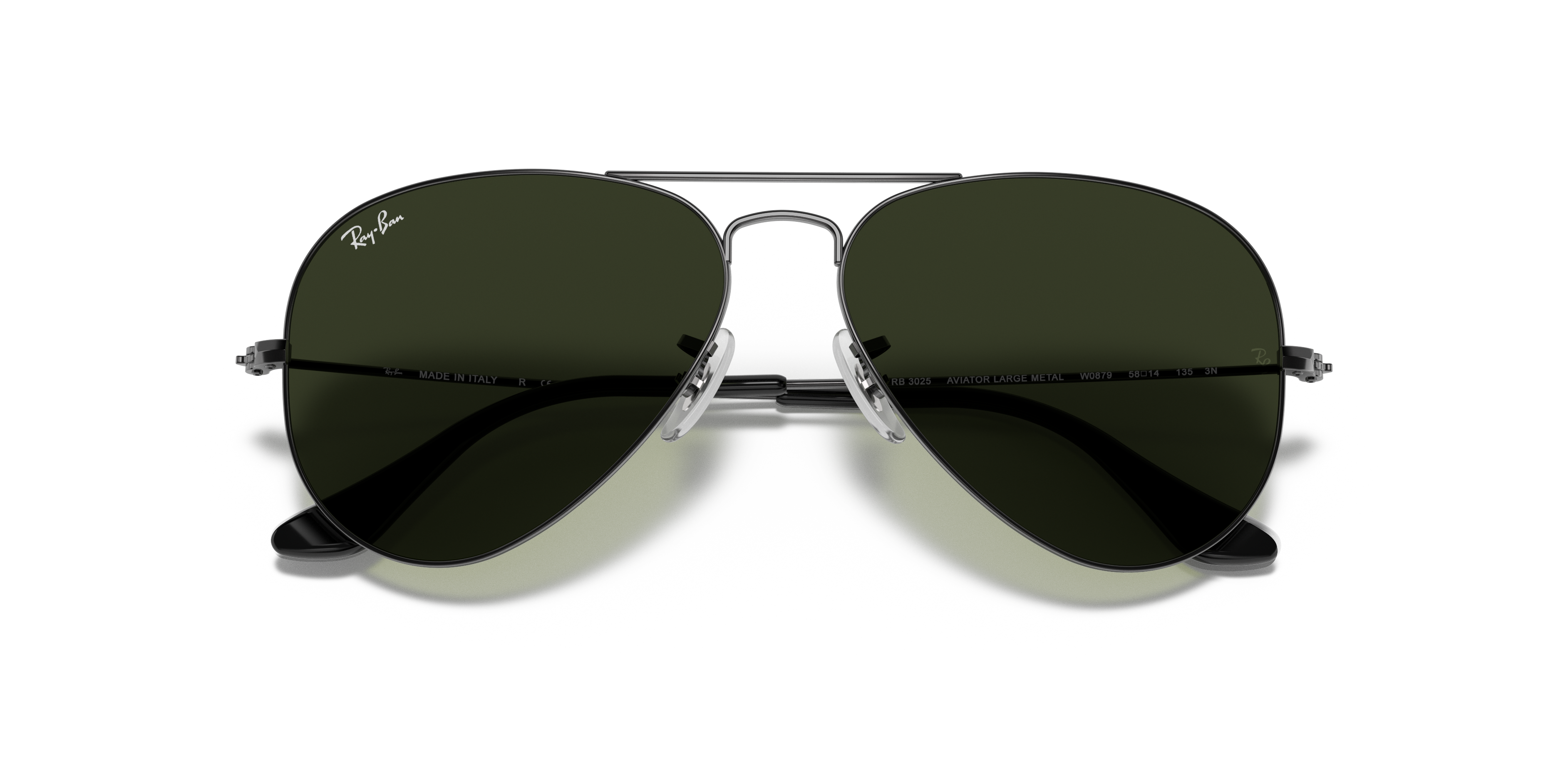 Ray-Ban Aviator RB3025 in Gunmetal (W0879), front detail view #Colour_Gunmetal (W0879)