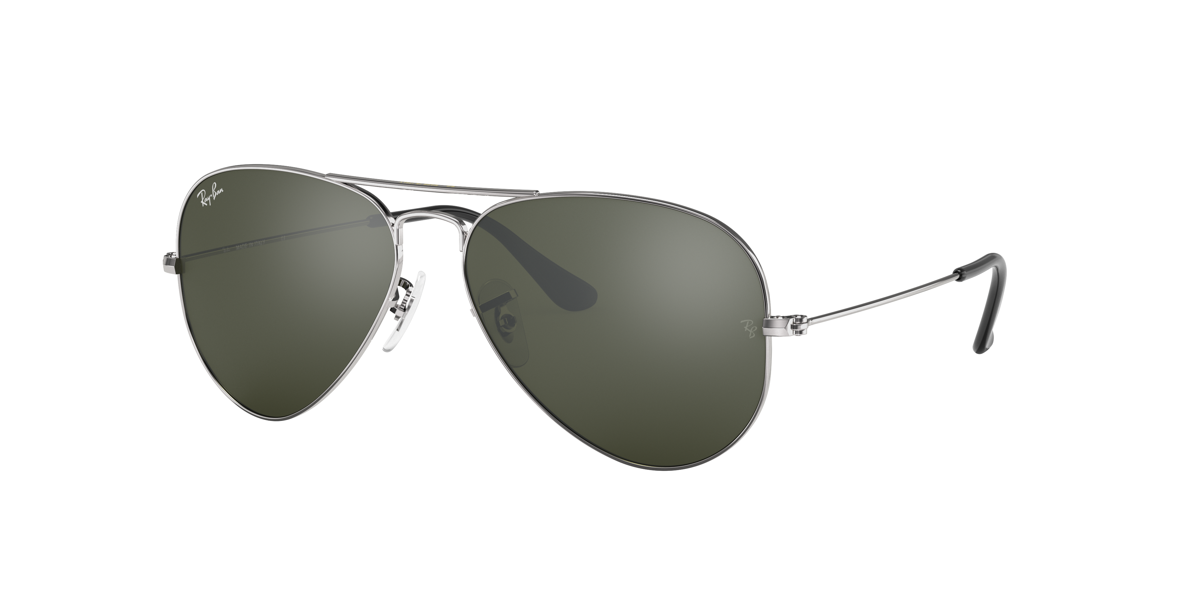 Ray-Ban Aviator RB3025 in Silver (W3277), three-quarter view #Colour_Silver (W3277)
