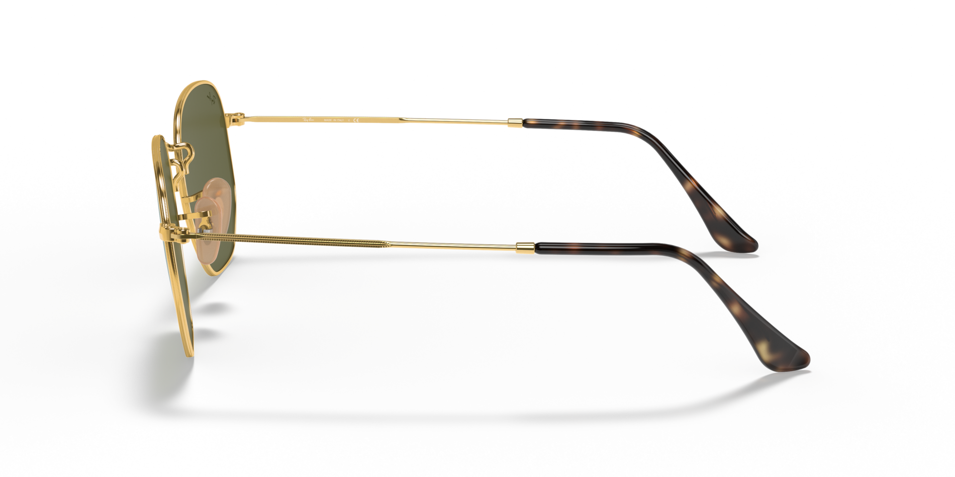 Ray-Ban Hexagonal RB3548N in Arista Gold / Silver Flash, side view #Colour_Arista Gold / Silver Flash (001/30)