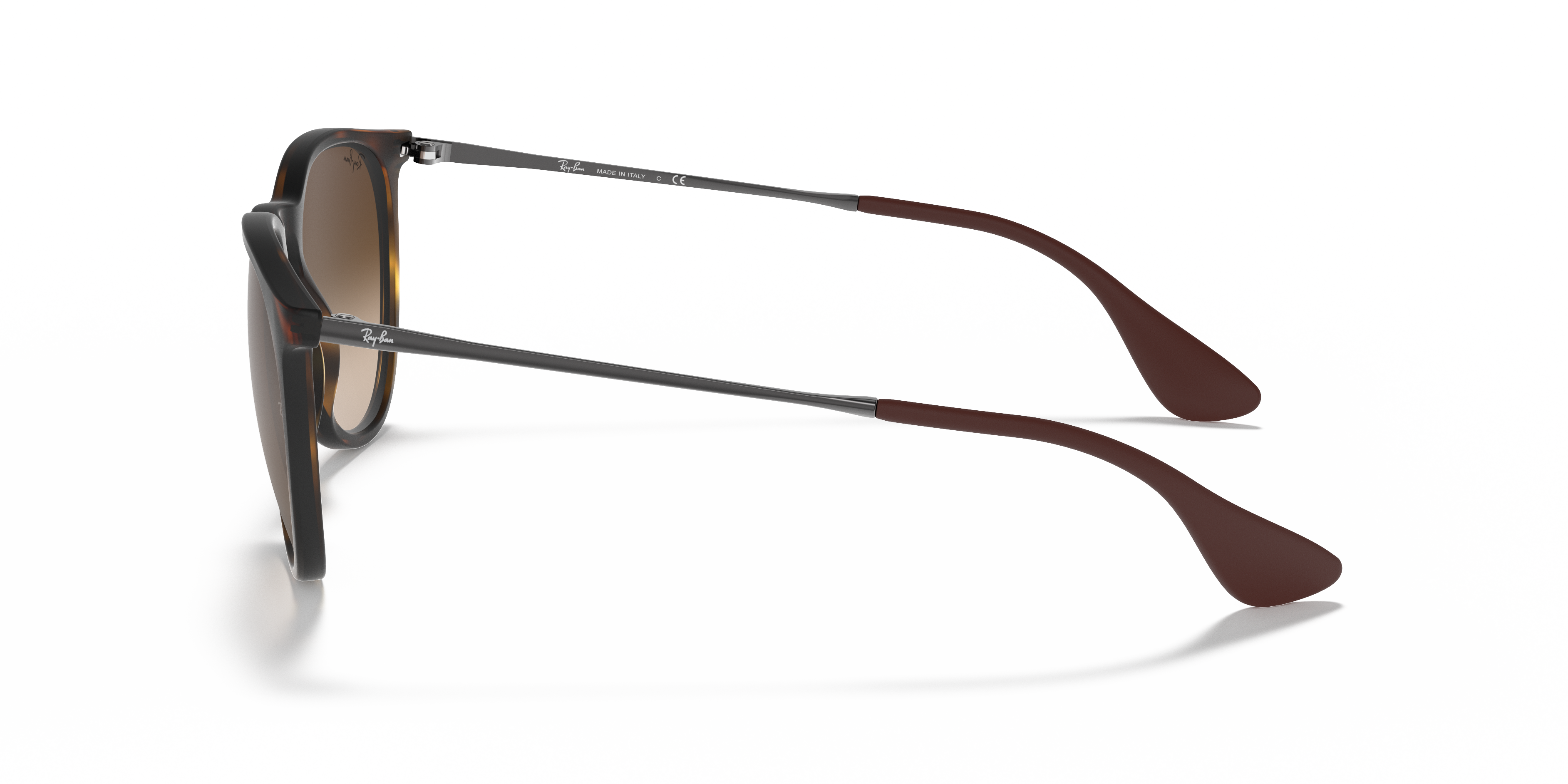 Ray-Ban Erika RB4171 in Rubber Havana, side view #Colour_Rubber Havana