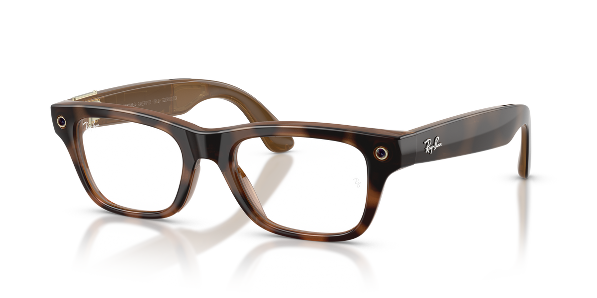 Ray-Ban Meta Blayzer Optics RW7001 in Havana, three-quarter view #Colour_Havana (8528)