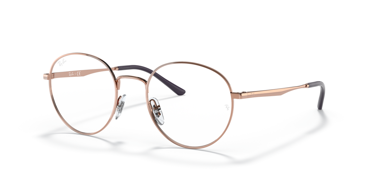 Ray-Ban RB3681V in Rose Gold, three-quarter view #Colour_Rose Gold (3094)