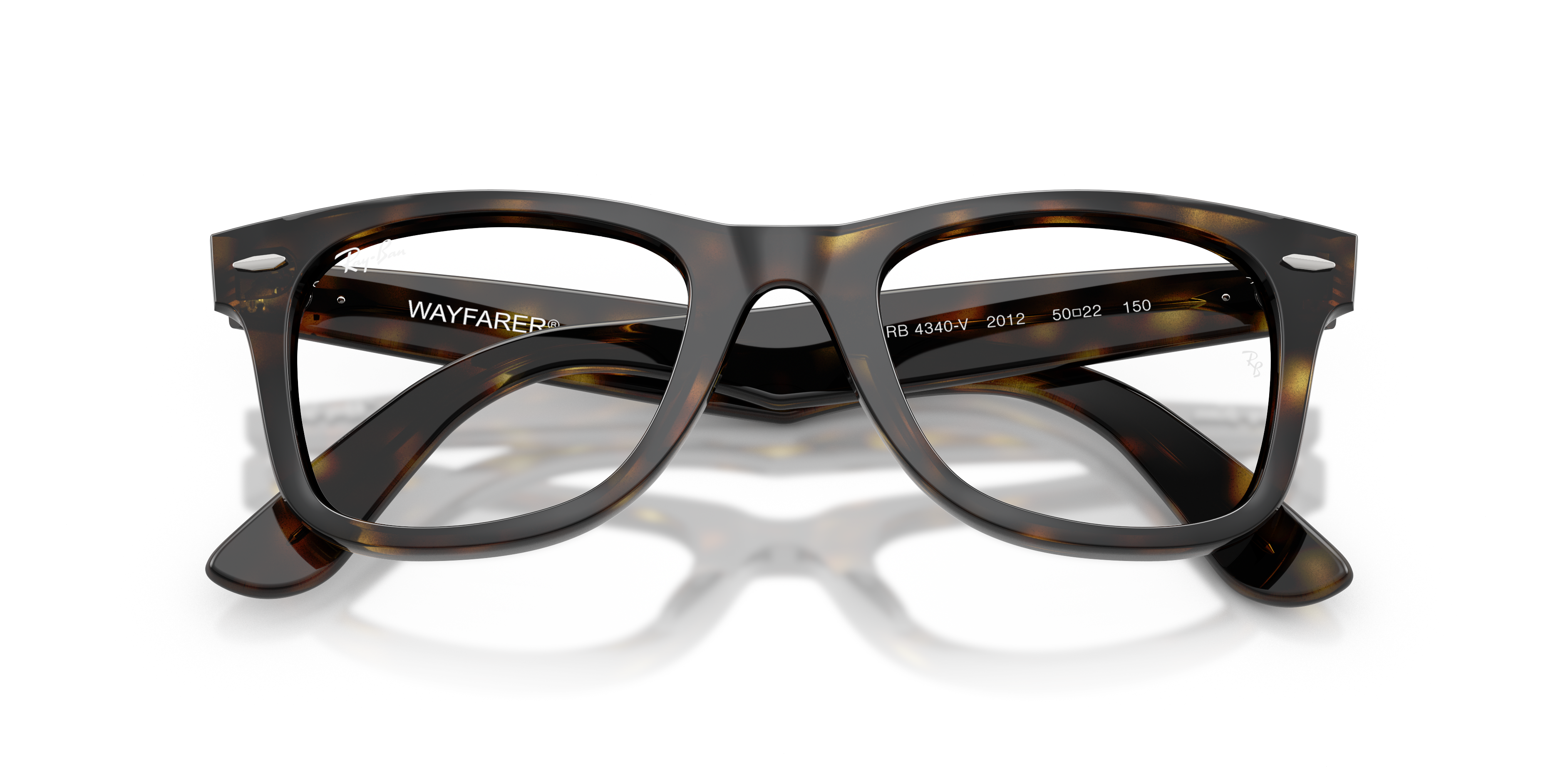 Ray-Ban Wayfarer Ease RX4340V in Havana, front detail view #Colour_Havana
