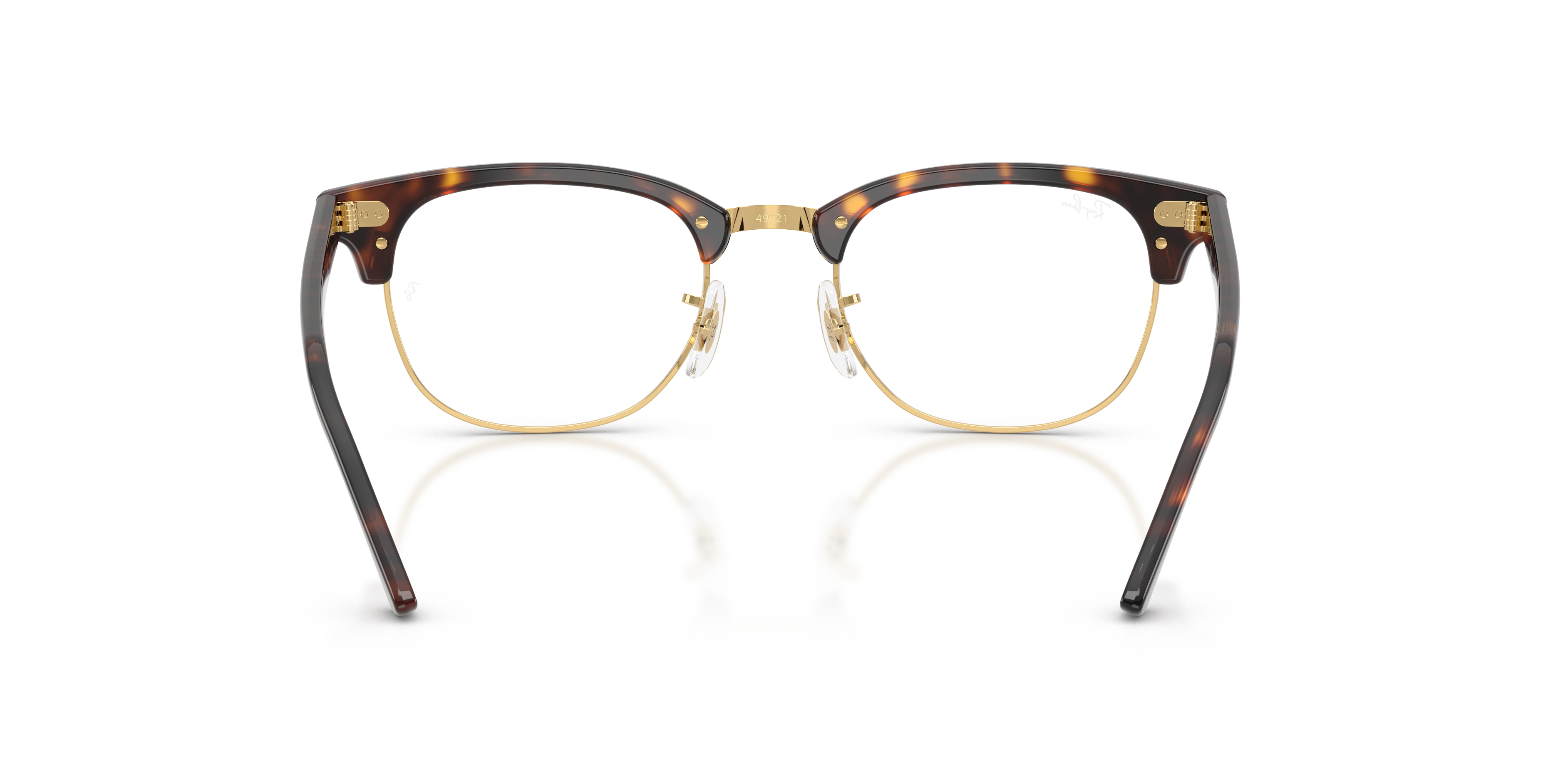 Ray-Ban Clubmaster RX5154 in Havana & Gold, back view #Colour_Havana & Gold