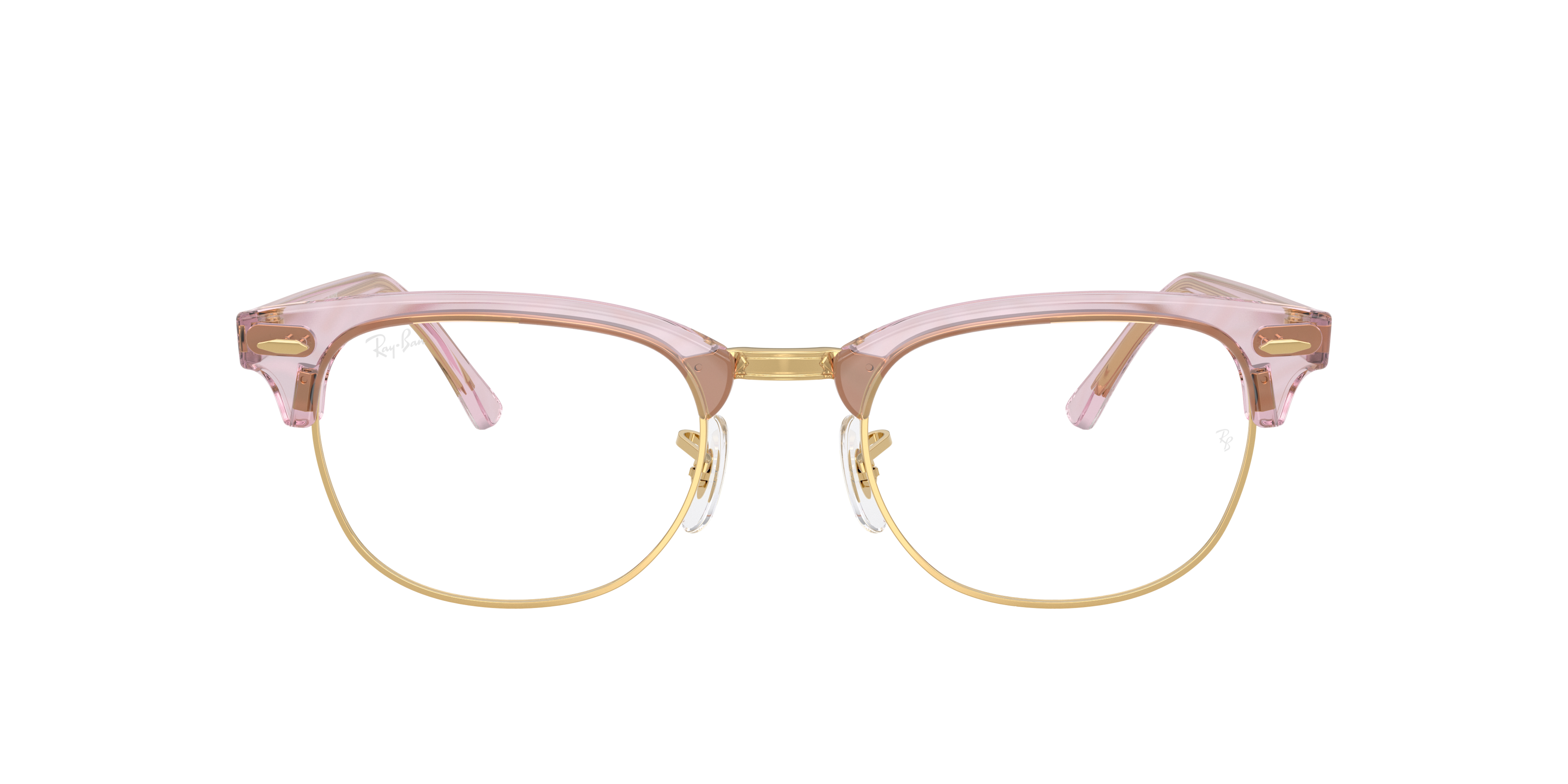 Ray-Ban Clubmaster RX5154 in Photo Waves Purple, front view #Colour_Photo Waves Purple