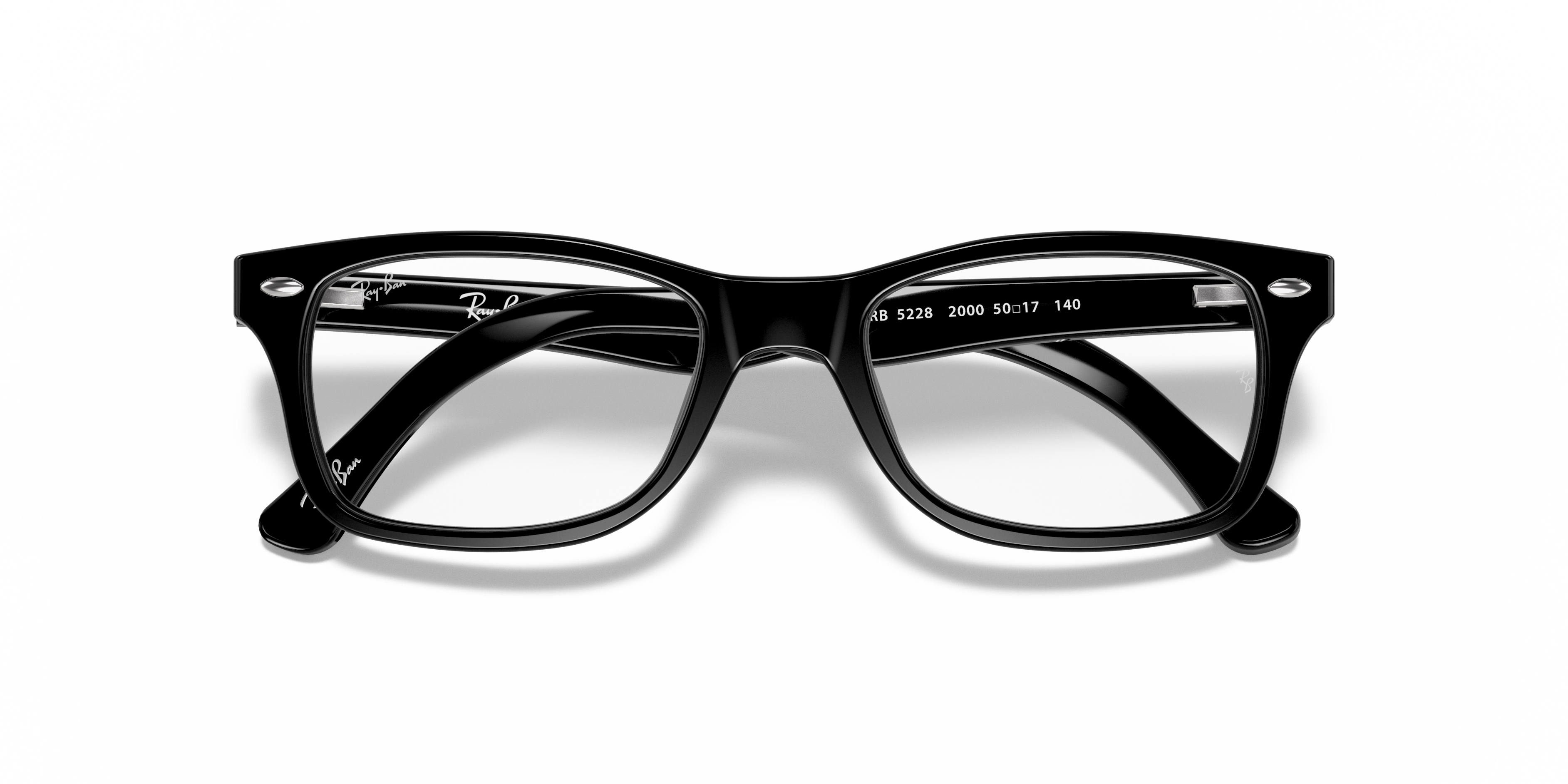 Ray-Ban RX5228 in Black (2000), front detail view #Colour_Black (2000)