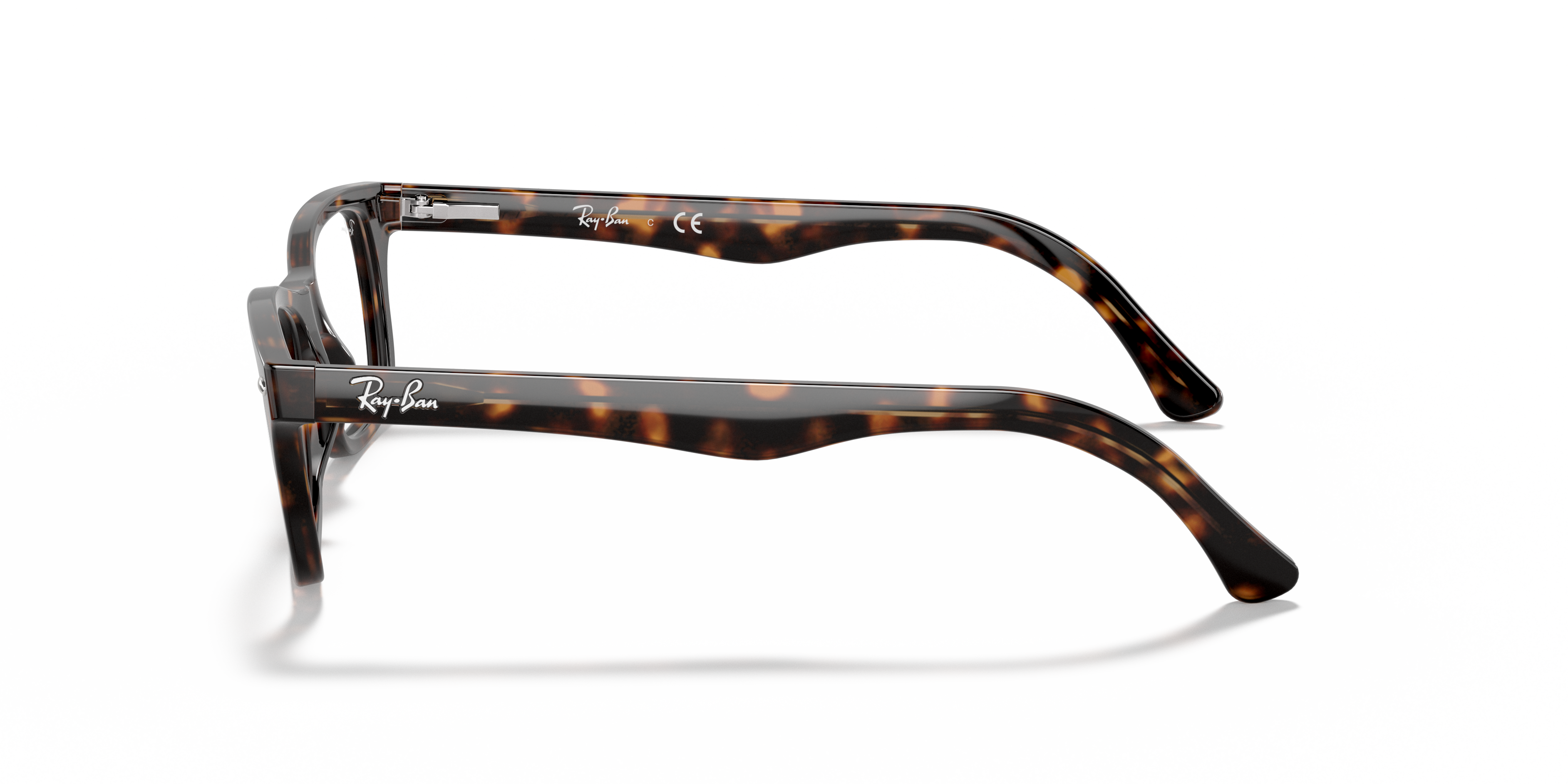 Ray-Ban RX5228 in Dark Havana, side view #Colour_Dark Havana