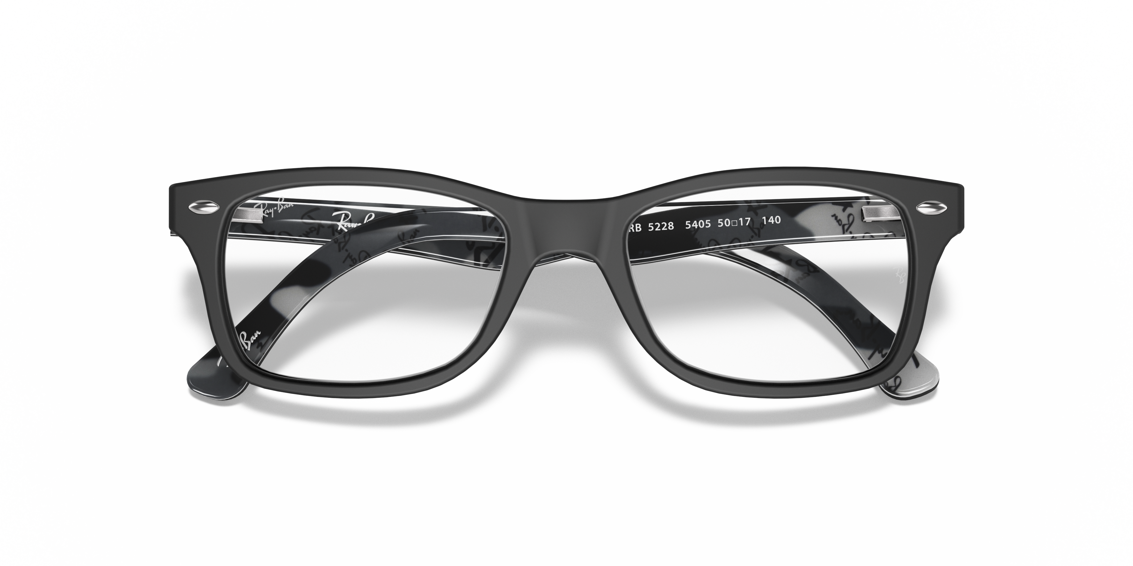 Ray-Ban RX5228 in Black (5405), front detail view #Colour_Black (5405)