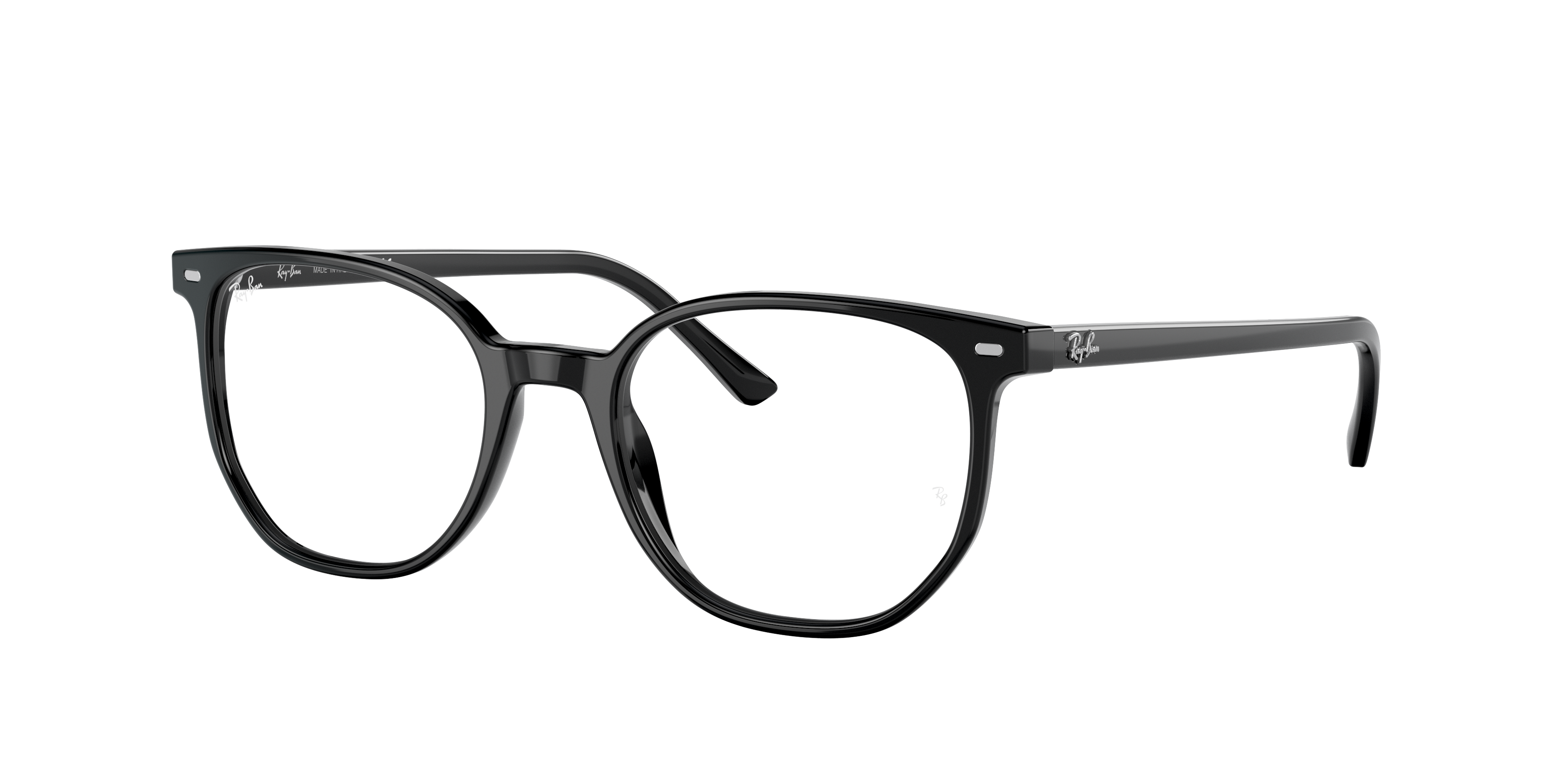 Ray-Ban Elliot RX5397 in Black, three-quarter view #Colour_Black