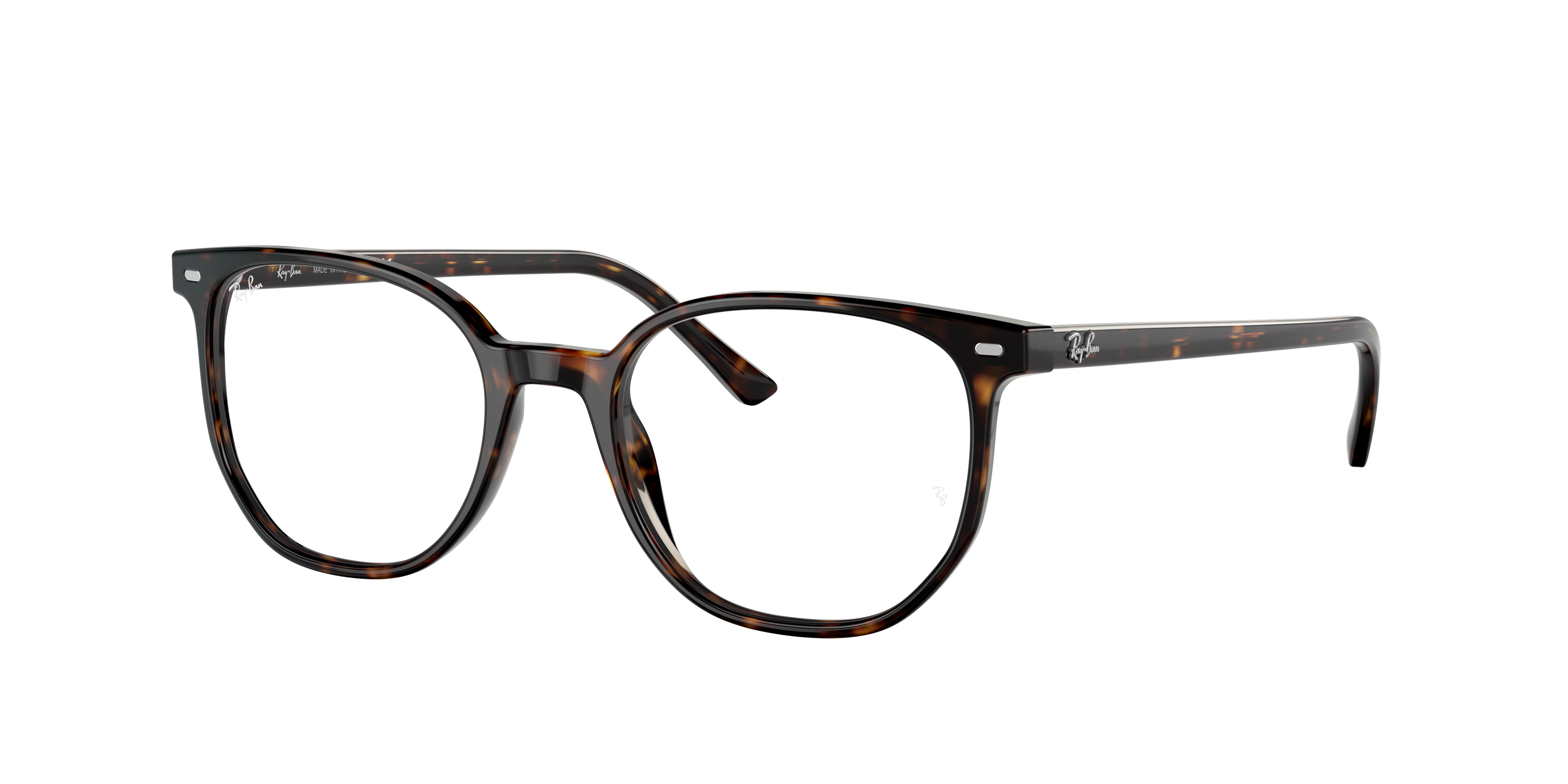 Ray-Ban Elliot RX5397 in Havana, three-quarter view #Colour_Havana