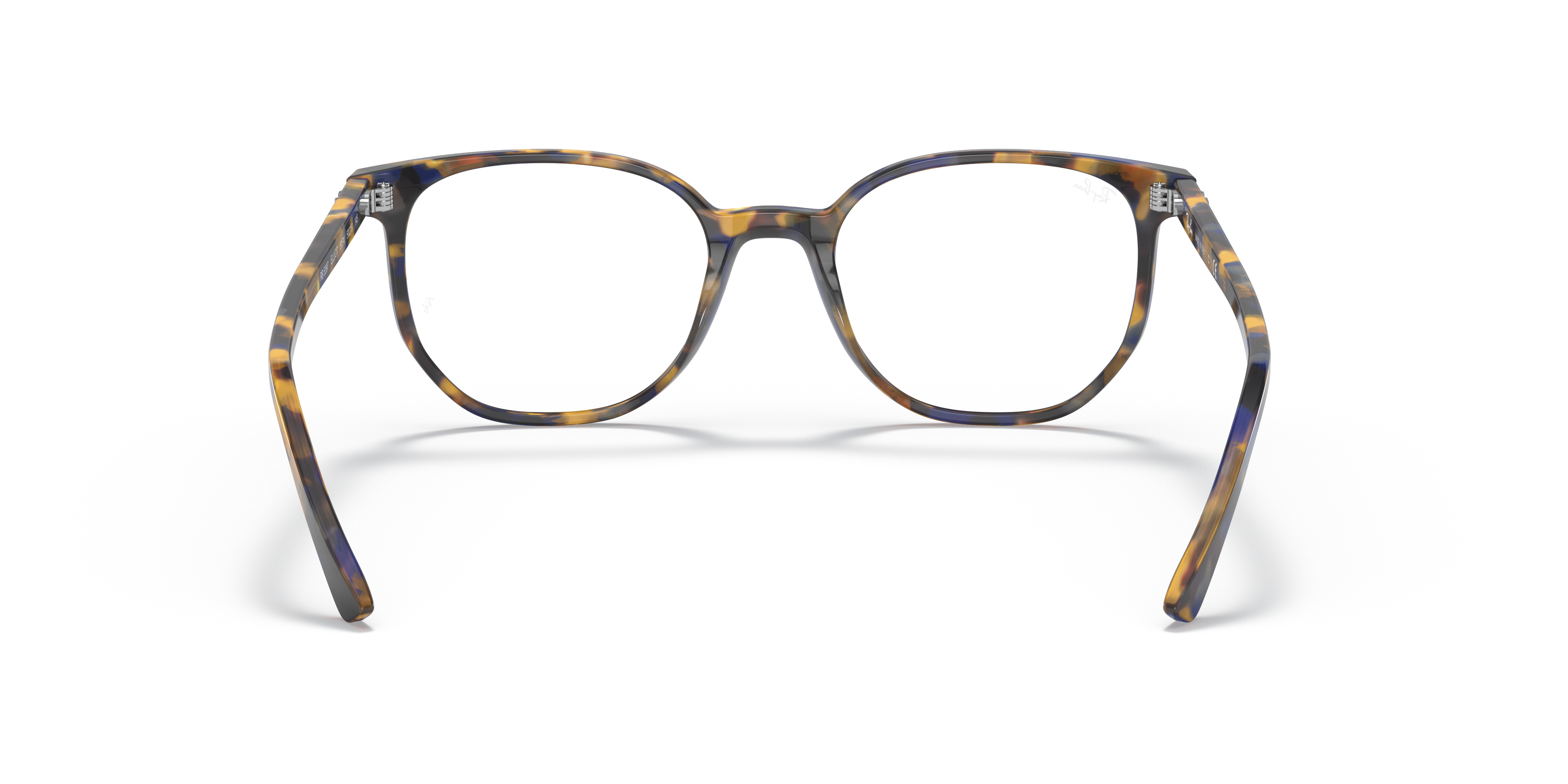 Ray-Ban Elliot RX5397 in Yellow & Blue Havana, back view #Colour_Yellow & Blue Havana