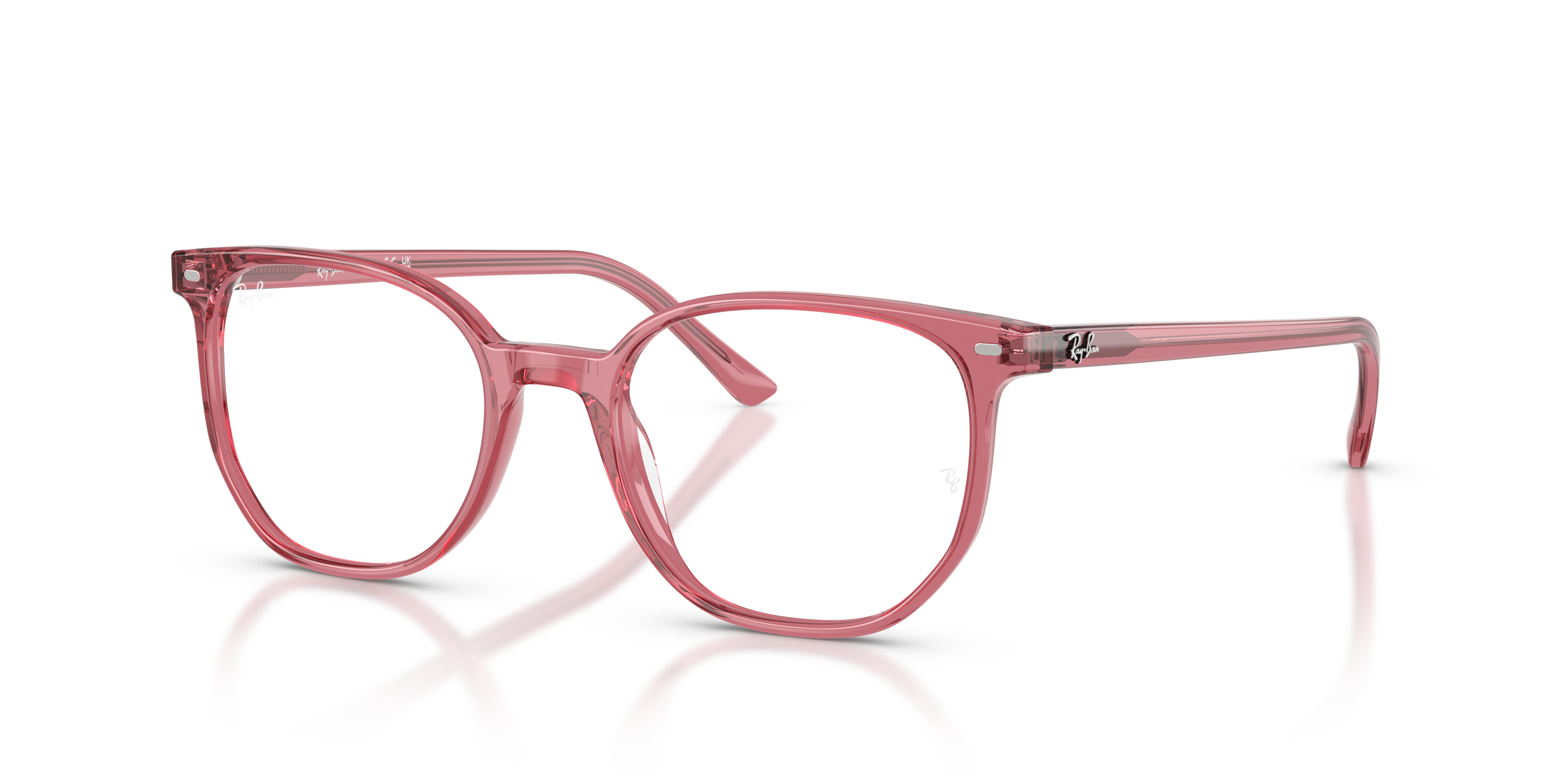 Ray-Ban Elliot RX5397 in Pink, three-quarter view #Colour_Pink