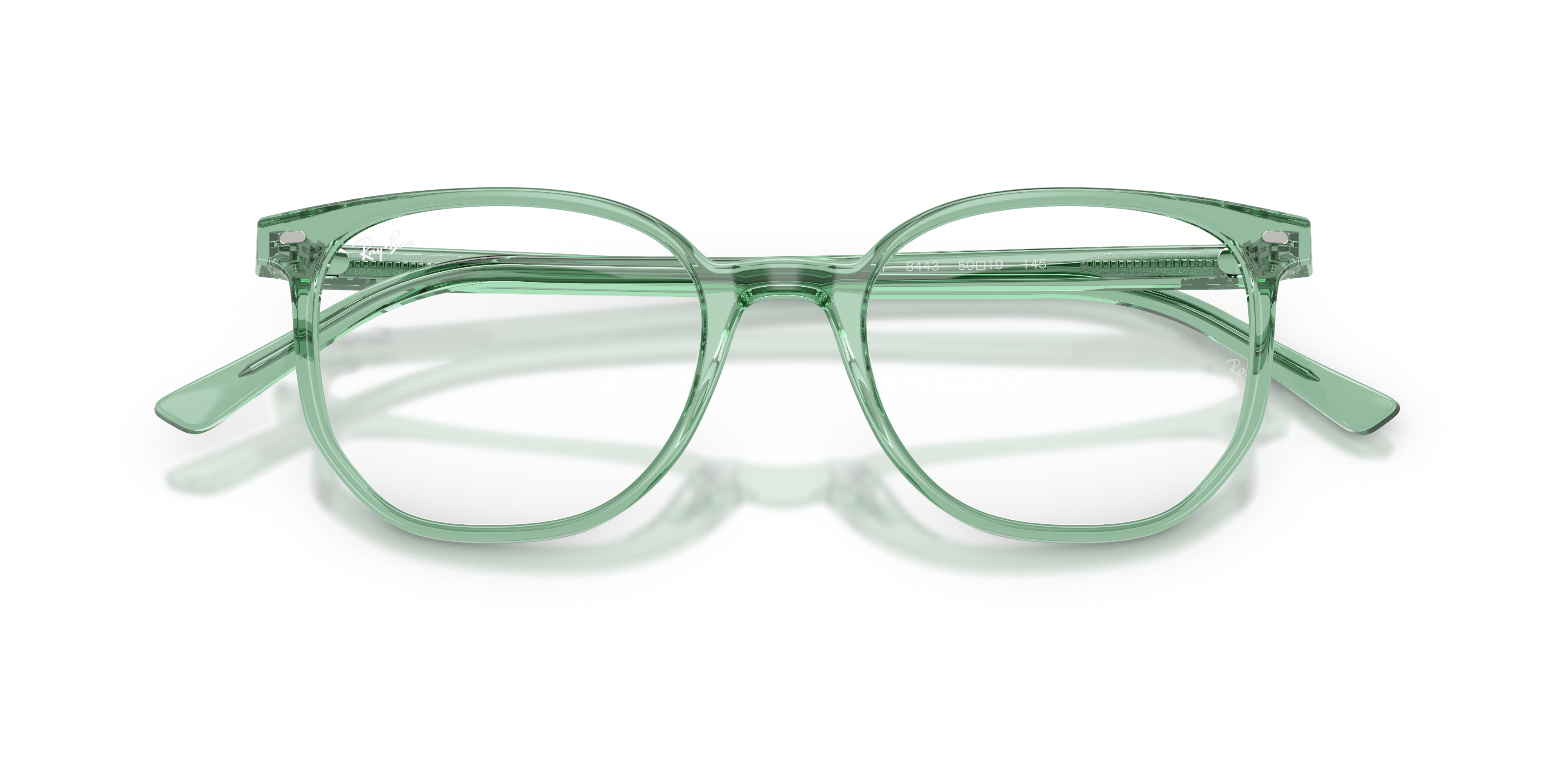 Ray-Ban Elliot RX5397 in Light Green, front detail view #Colour_Light Green