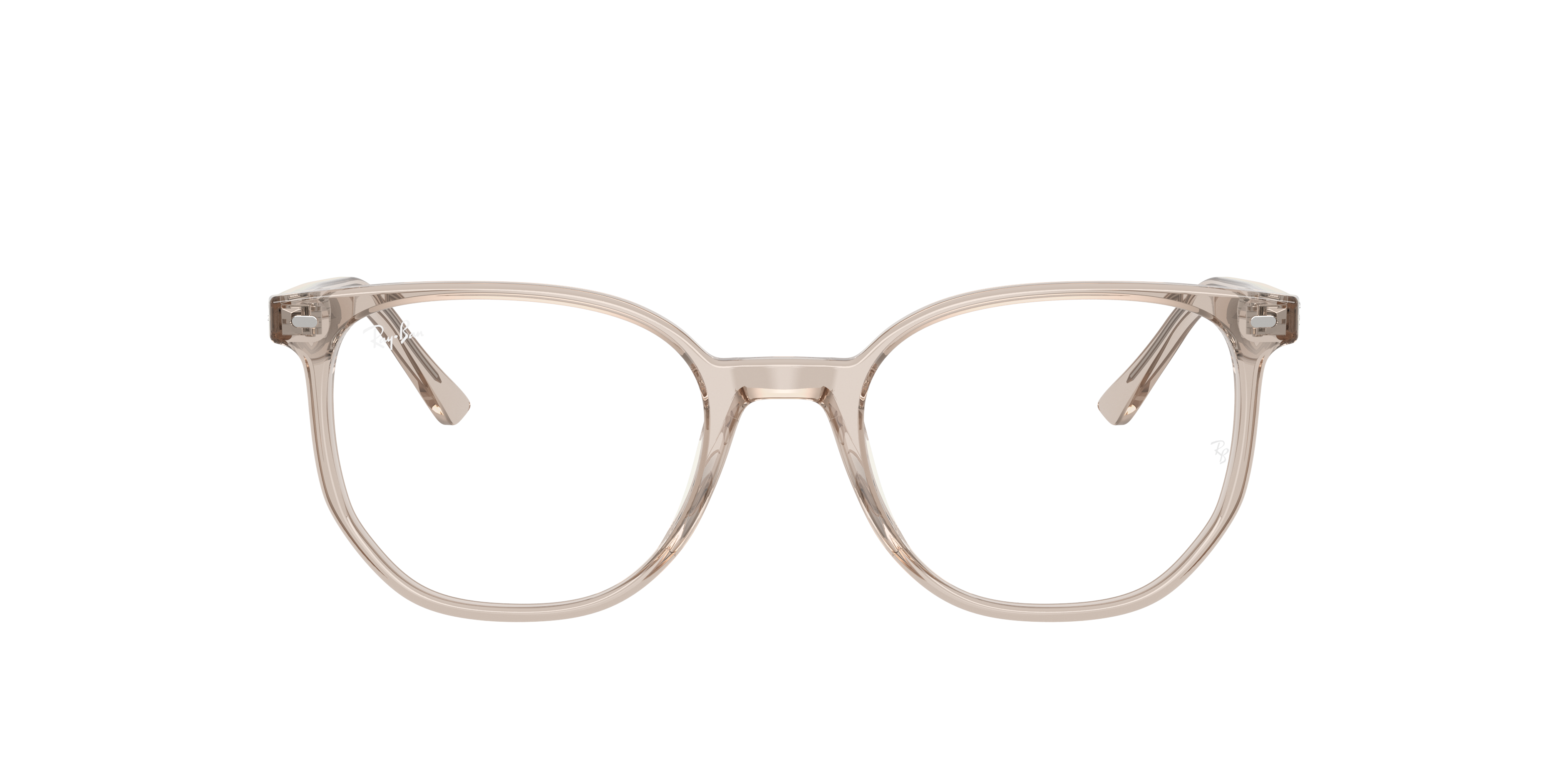 Ray-Ban Elliot RX5397 in Transparent Light Brown, front view #Colour_Transparent Light Brown