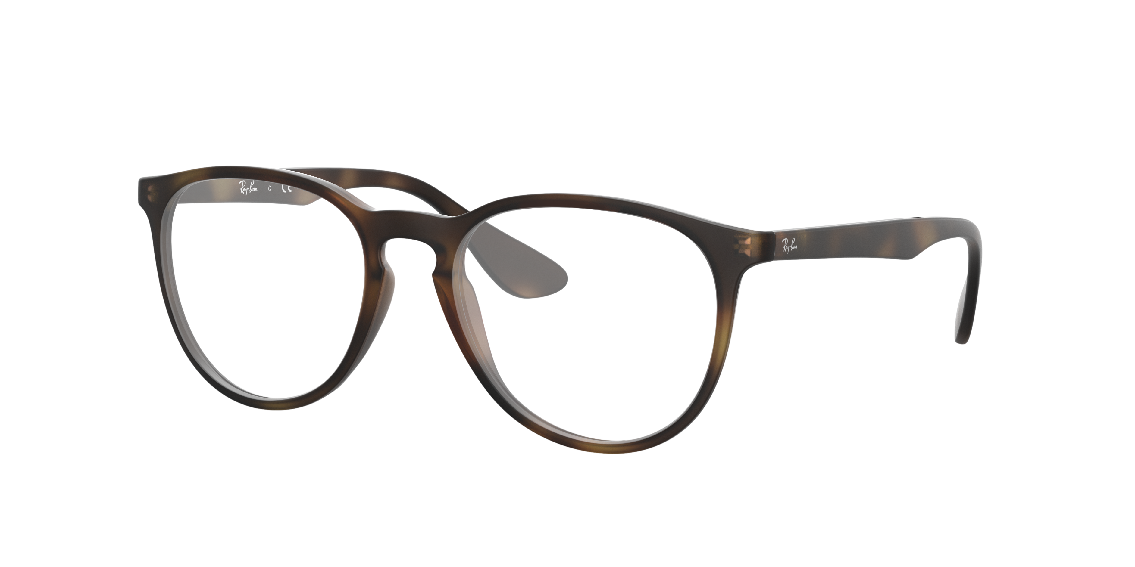 Ray-Ban Erika RX7046 in Havana, three-quarter view #Colour_Havana