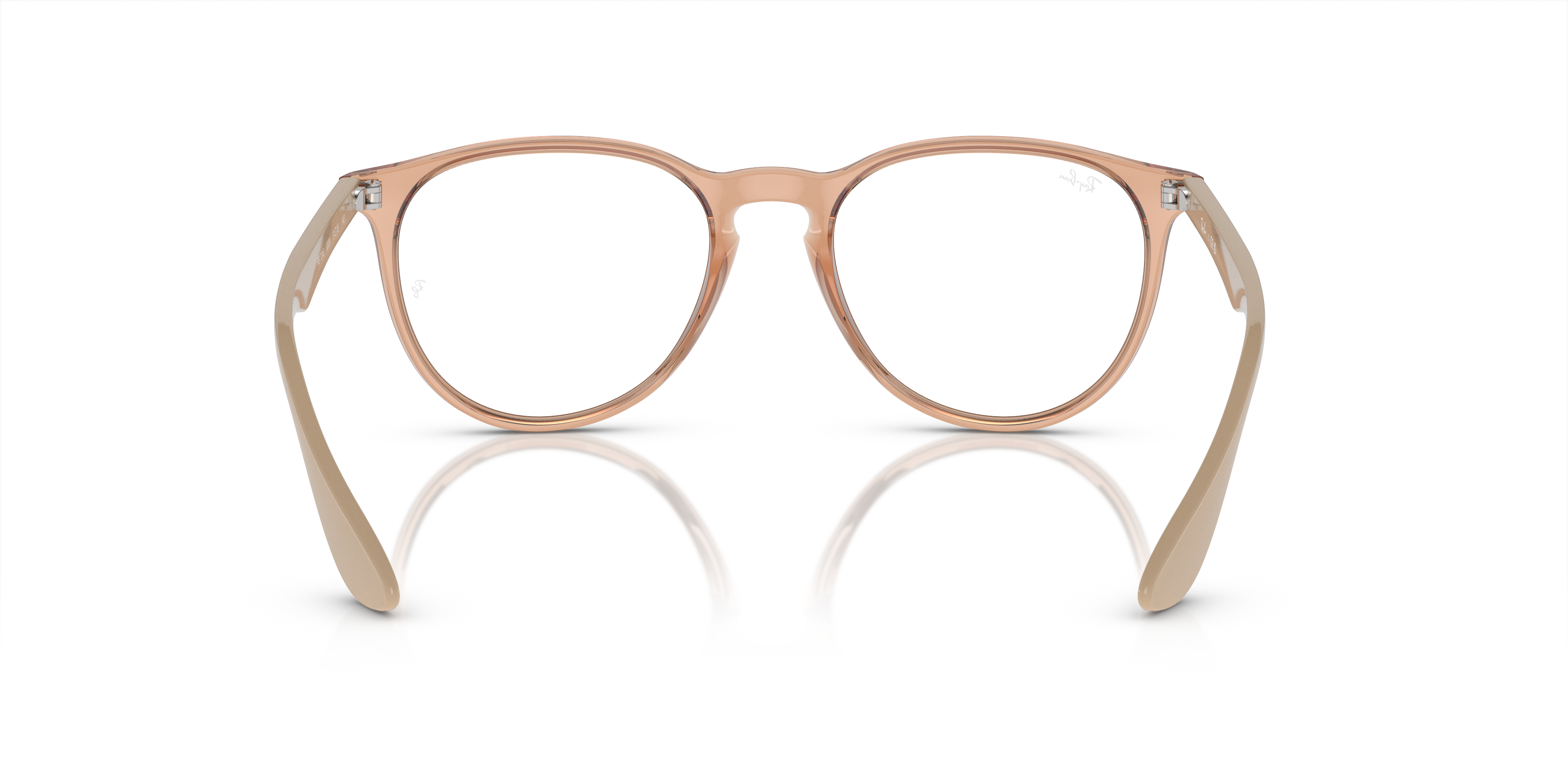 Ray-Ban Erika RX7046 in Transparent Brown, back view #Colour_Transparent Brown