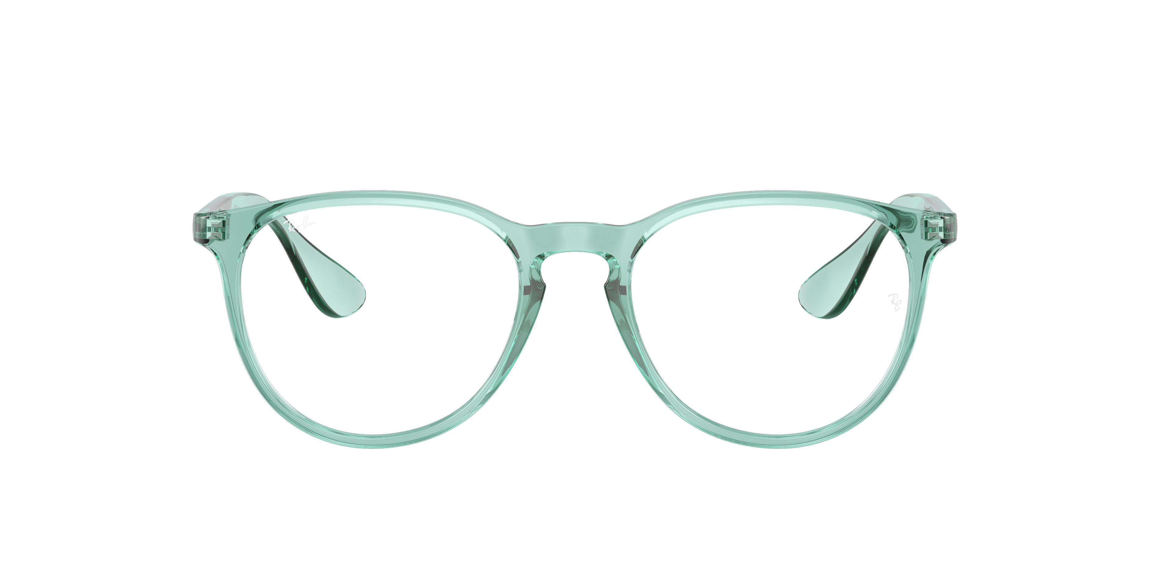 Ray-Ban Erika RX7046 in Transparent Green, front view #Colour_Transparent Green