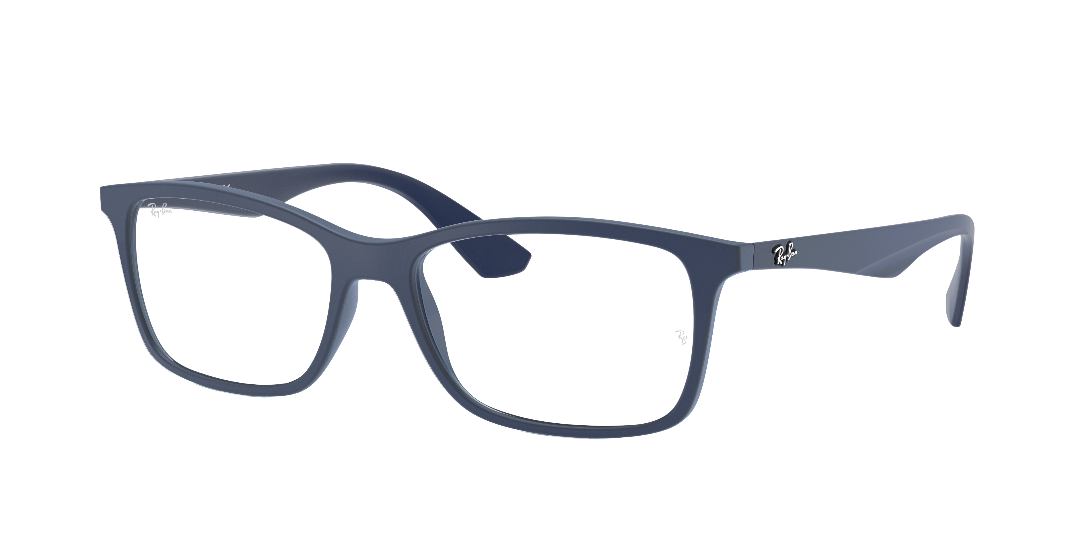 Ray-Ban RX7047 - Transparent Blue, three-quarter view #Colour_Transparent Blue