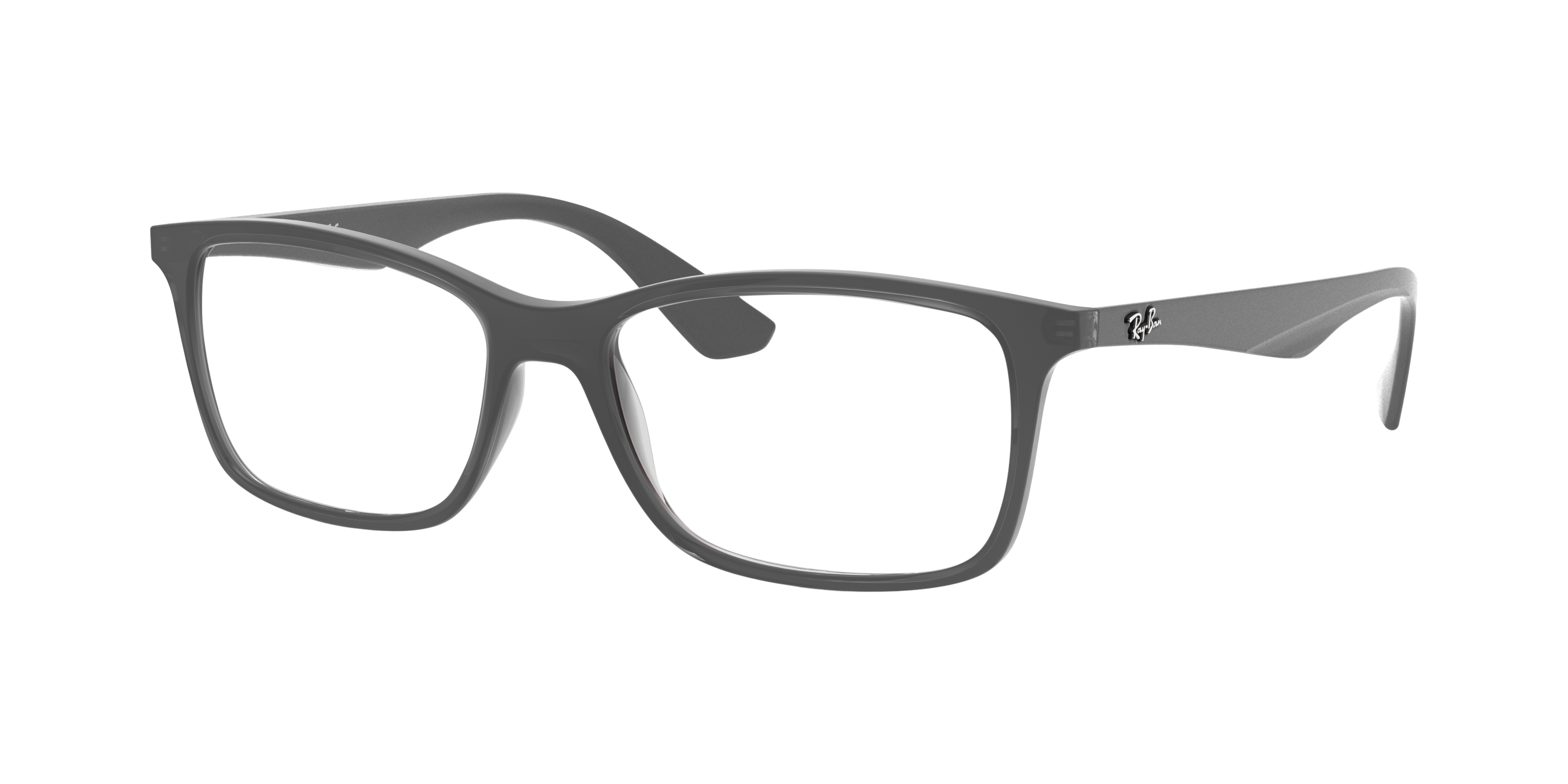 Ray-Ban RX7047 - Transparent Grey (5482), three-quarter view #Colour_Transparent Grey (5482)
