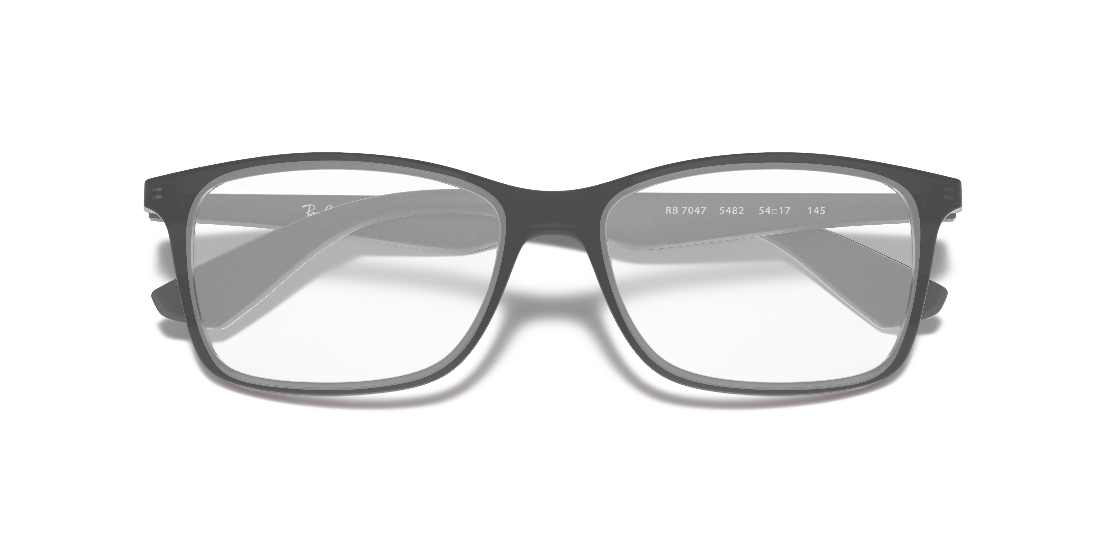 Ray-Ban RX7047 - Transparent Grey (5482), front detail view #Colour_Transparent Grey (5482)