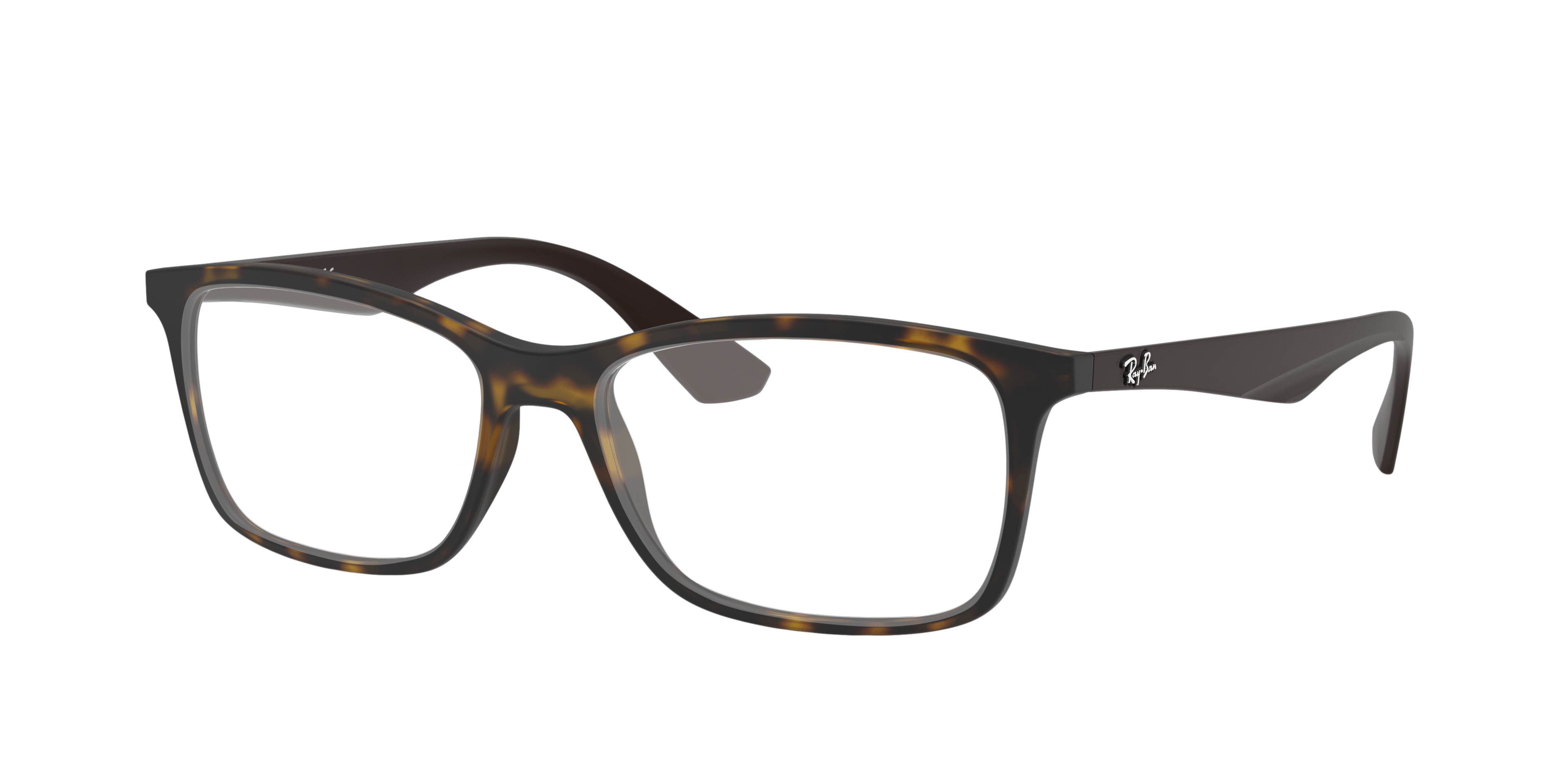 Ray-Ban RX7047 - Havana (5573), three-quarter view #Colour_Havana (5573)