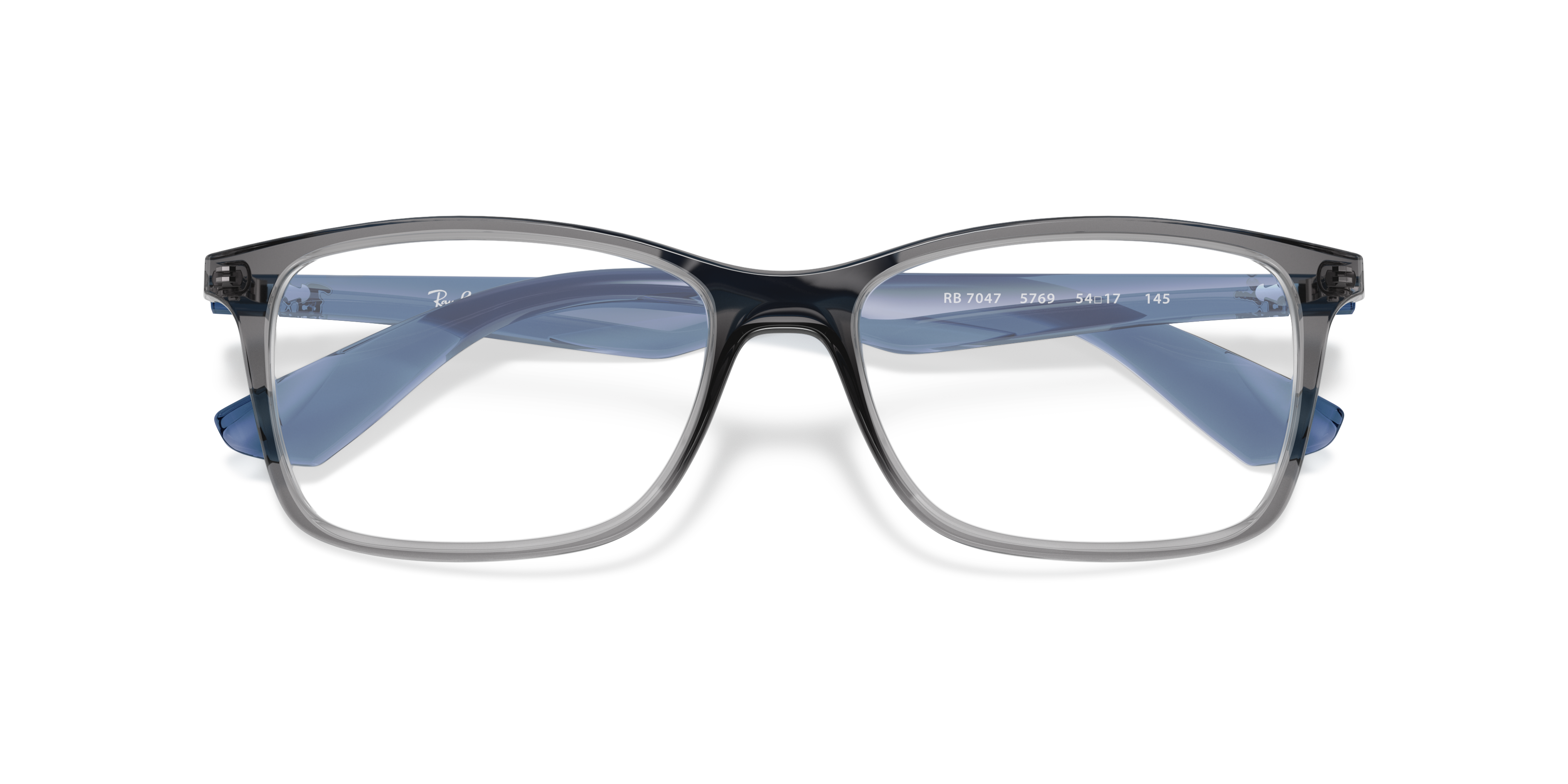 Ray-Ban RX7047 - Transparent Grey (5769), front detail view #Colour_Transparent Grey (5769)