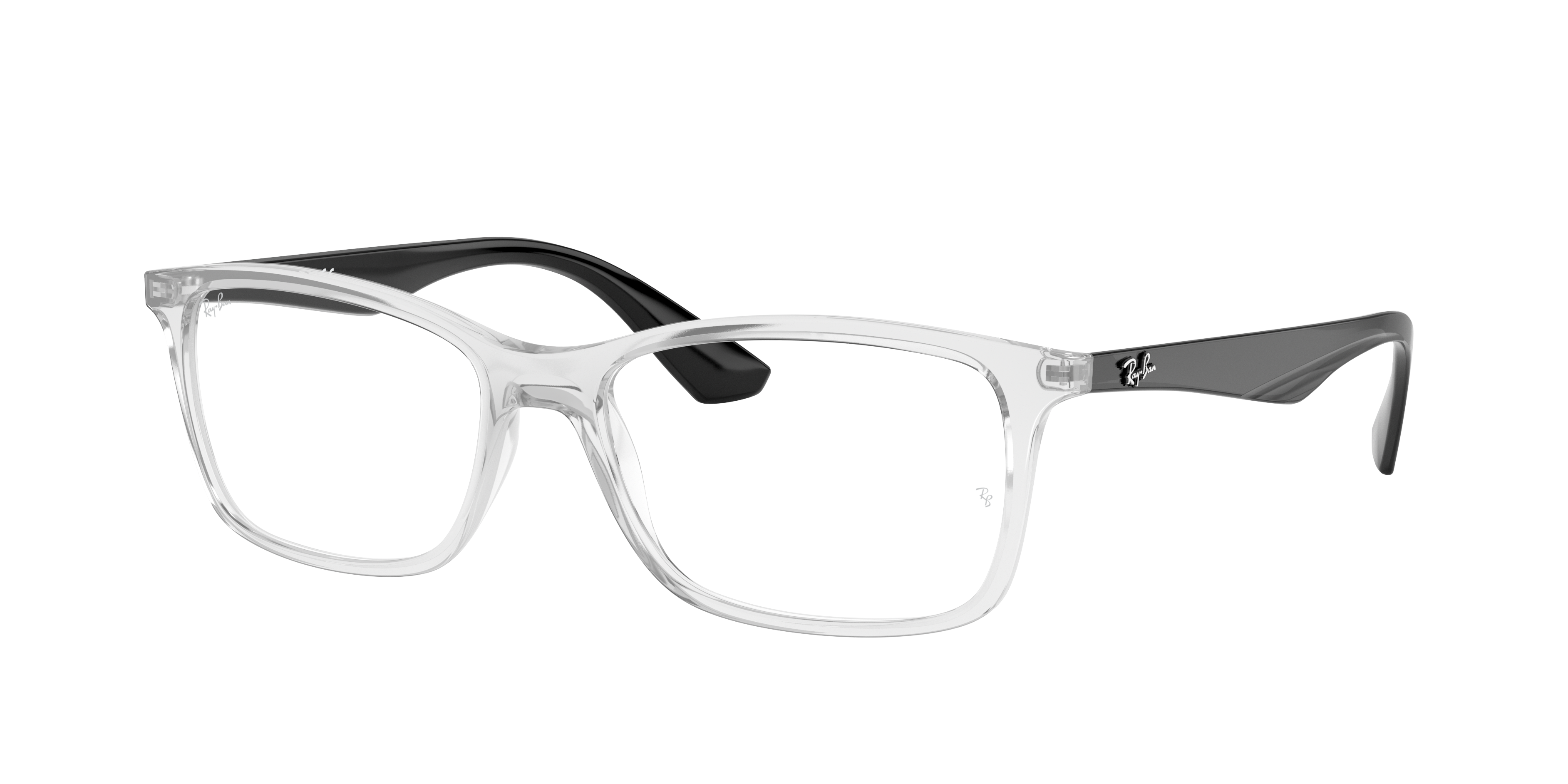 Ray-Ban RX7047 - Transparent (5943), three-quarter view #Colour_Transparent (5943)
