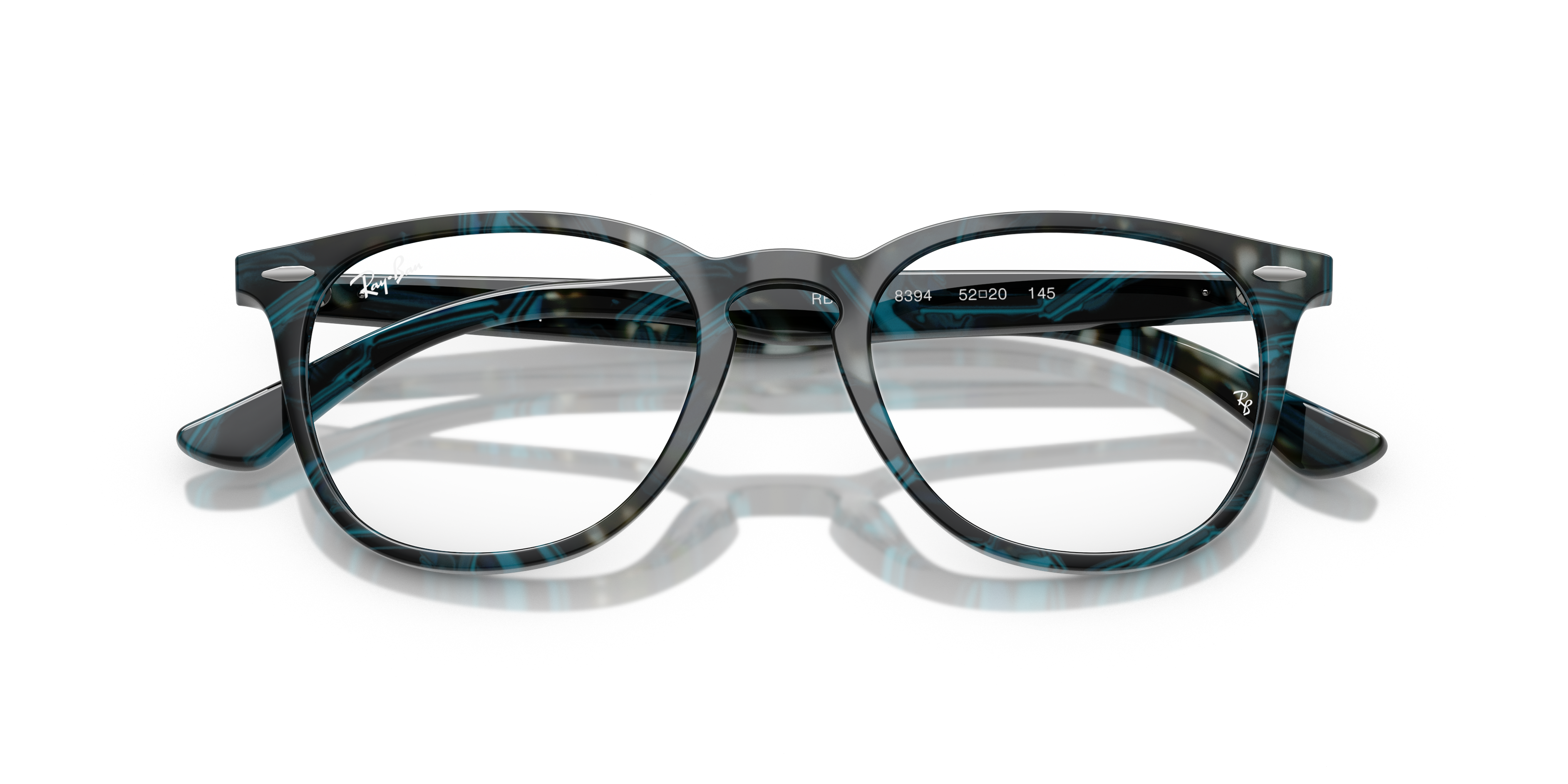 Ray-Ban RX7159 - Transparent Fantasy Blue & Grey, front detail view #Colour_Transparent Fantasy Blue & Grey