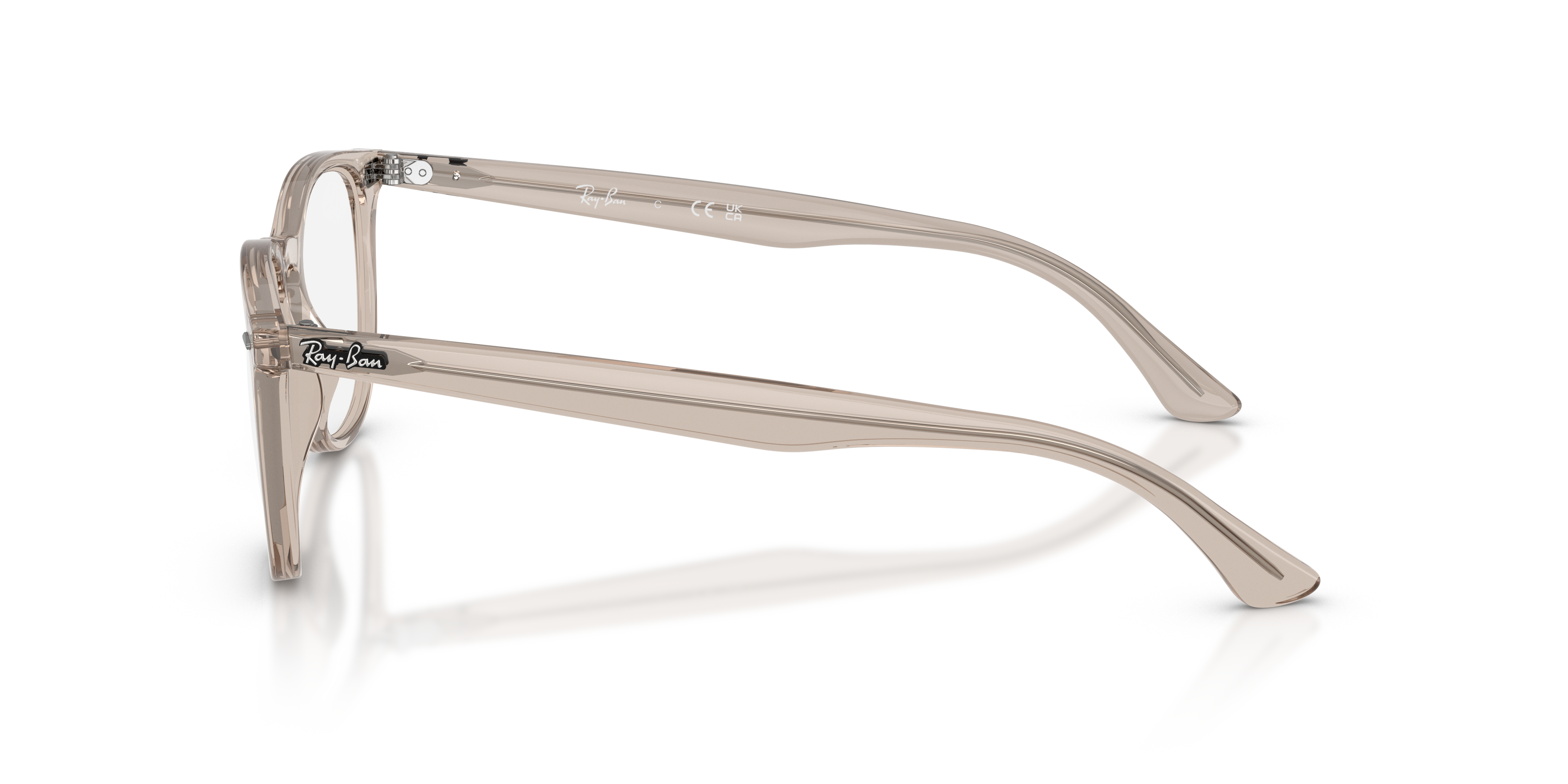 Ray-Ban RX7159 - Transparent Beige, side view #Colour_Transparent Beige