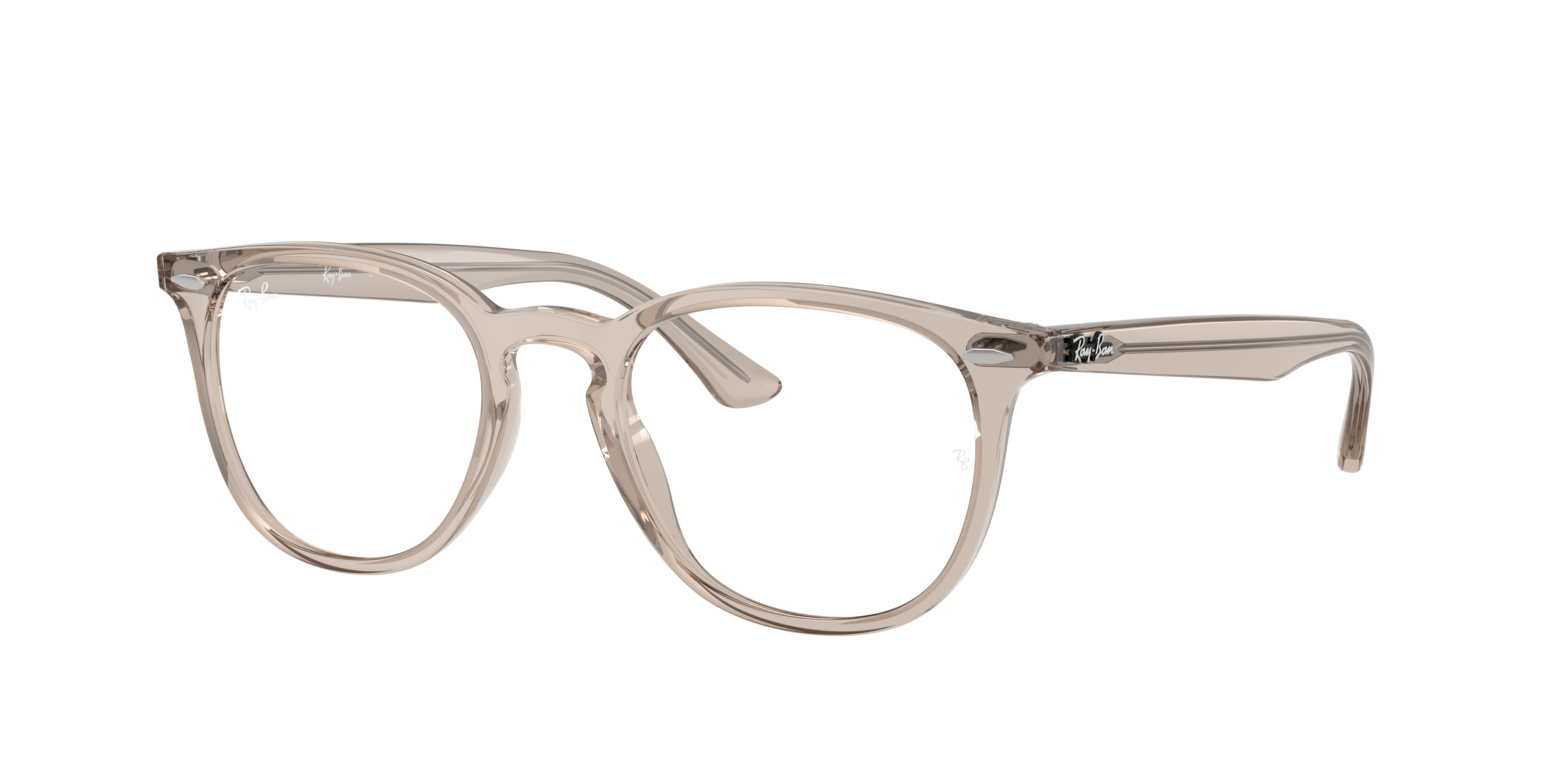 Ray-Ban RX7159 - Transparent Beige, three-quarter view #Colour_Transparent Beige