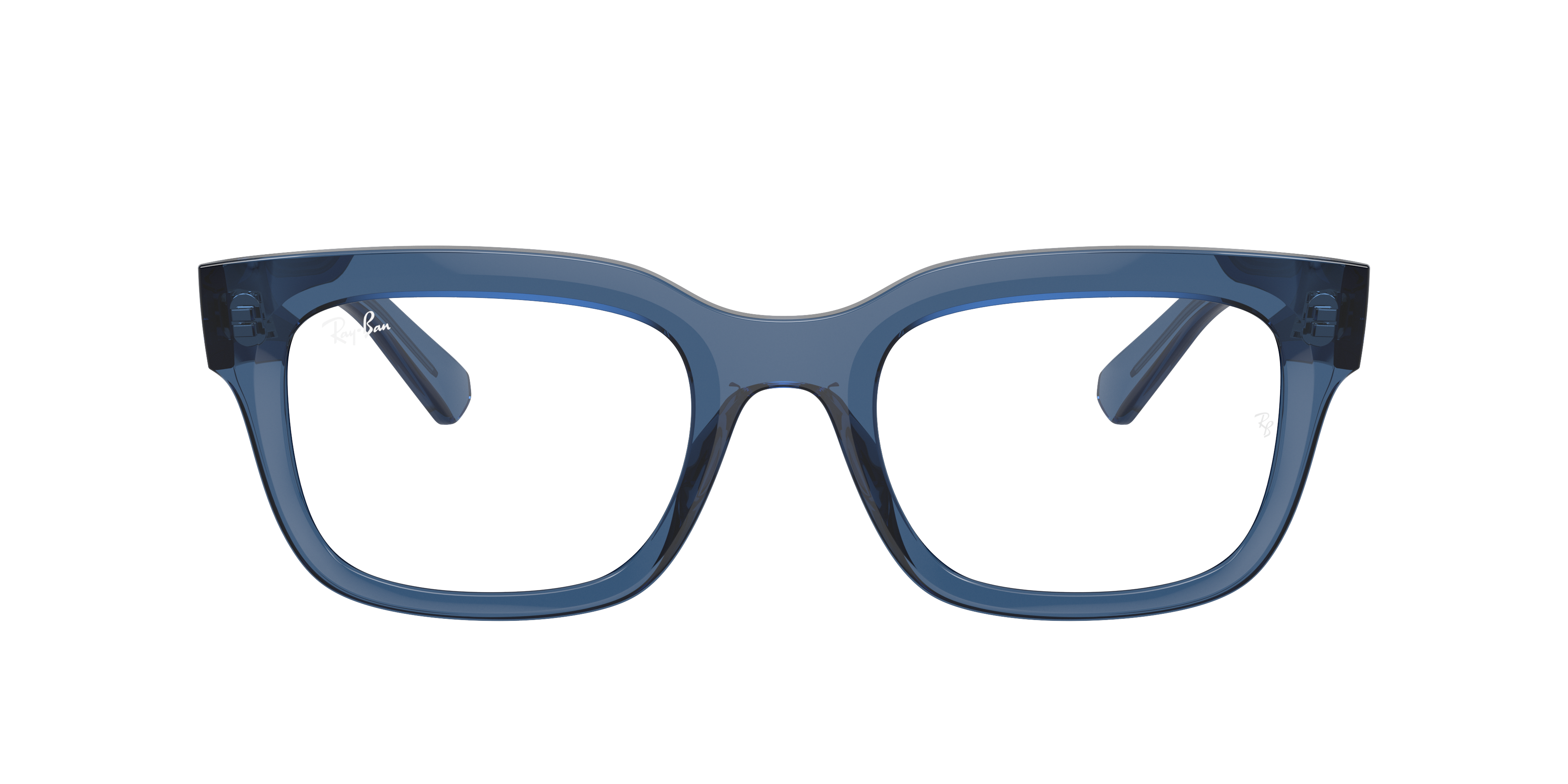 Ray-Ban Chad RX7217 - Transparent Dark Blue, front view #Colour_Transparent Dark Blue